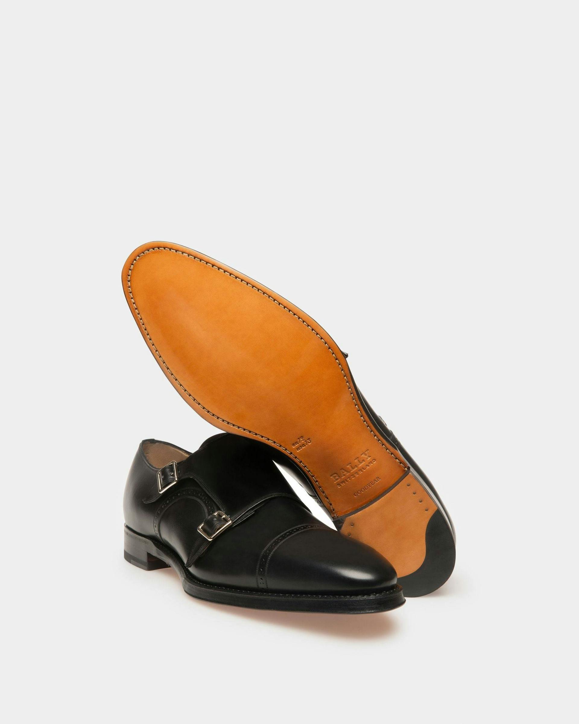 Scardino Men's Leather Monk Strap Shoe In Black - Men's - Bally - 04