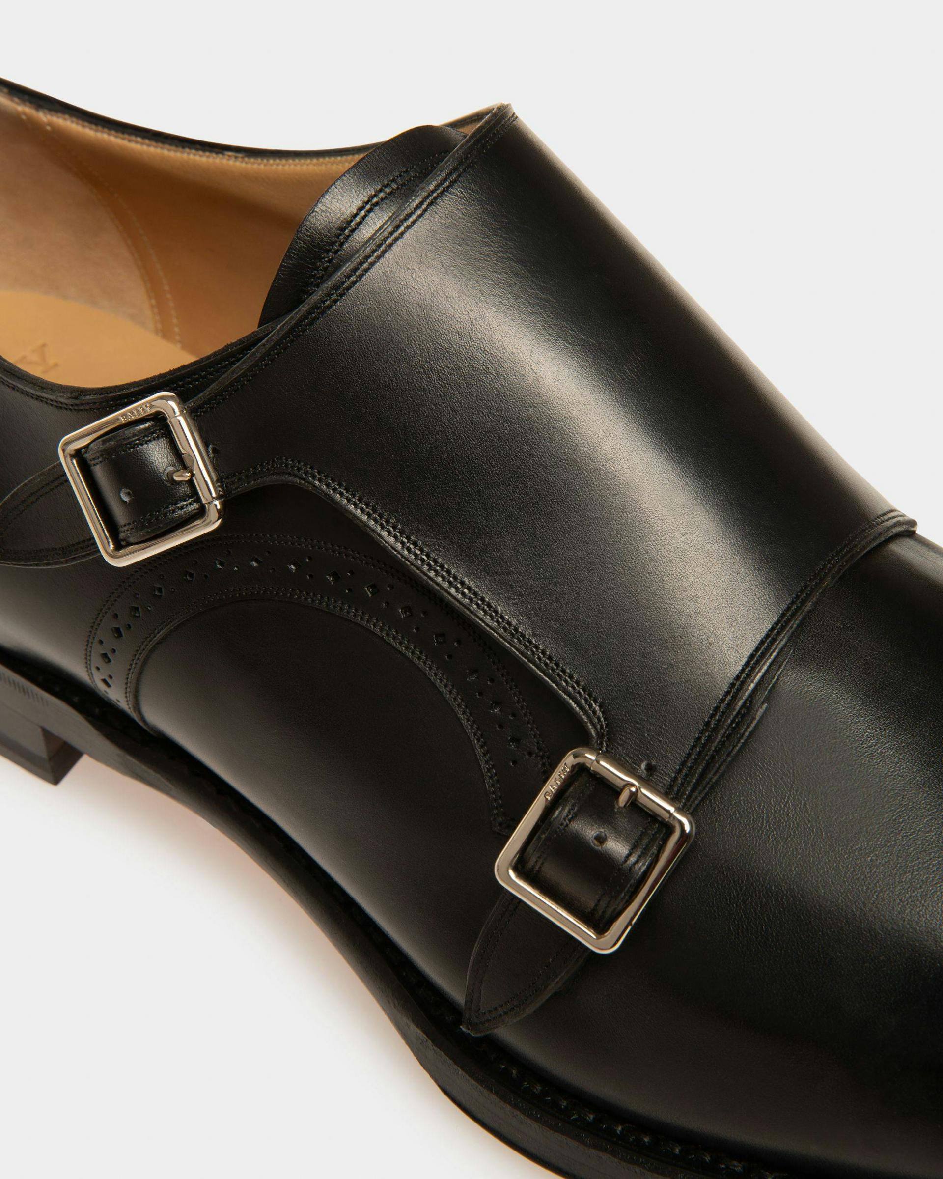 Scardino Men's Leather Monk Strap Shoe In Black - Men's - Bally - 05