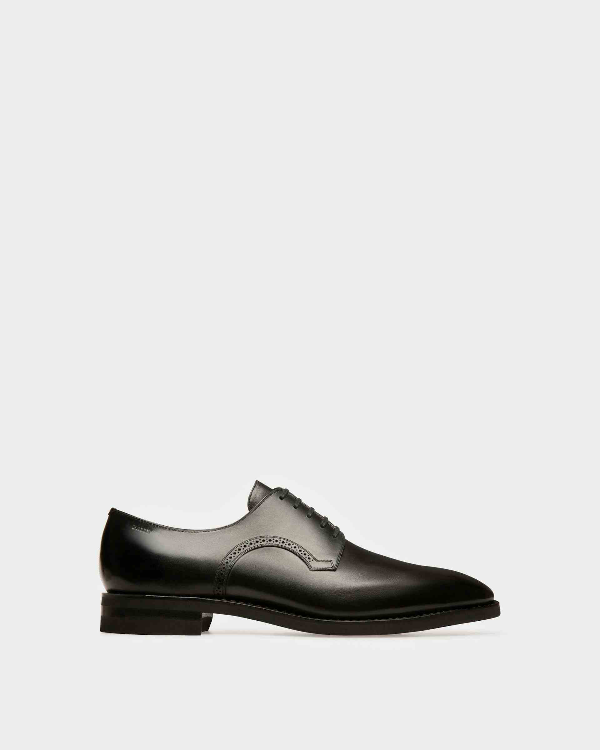 Scribe Novo Derby Shoes In Black Leather - Men's - Bally