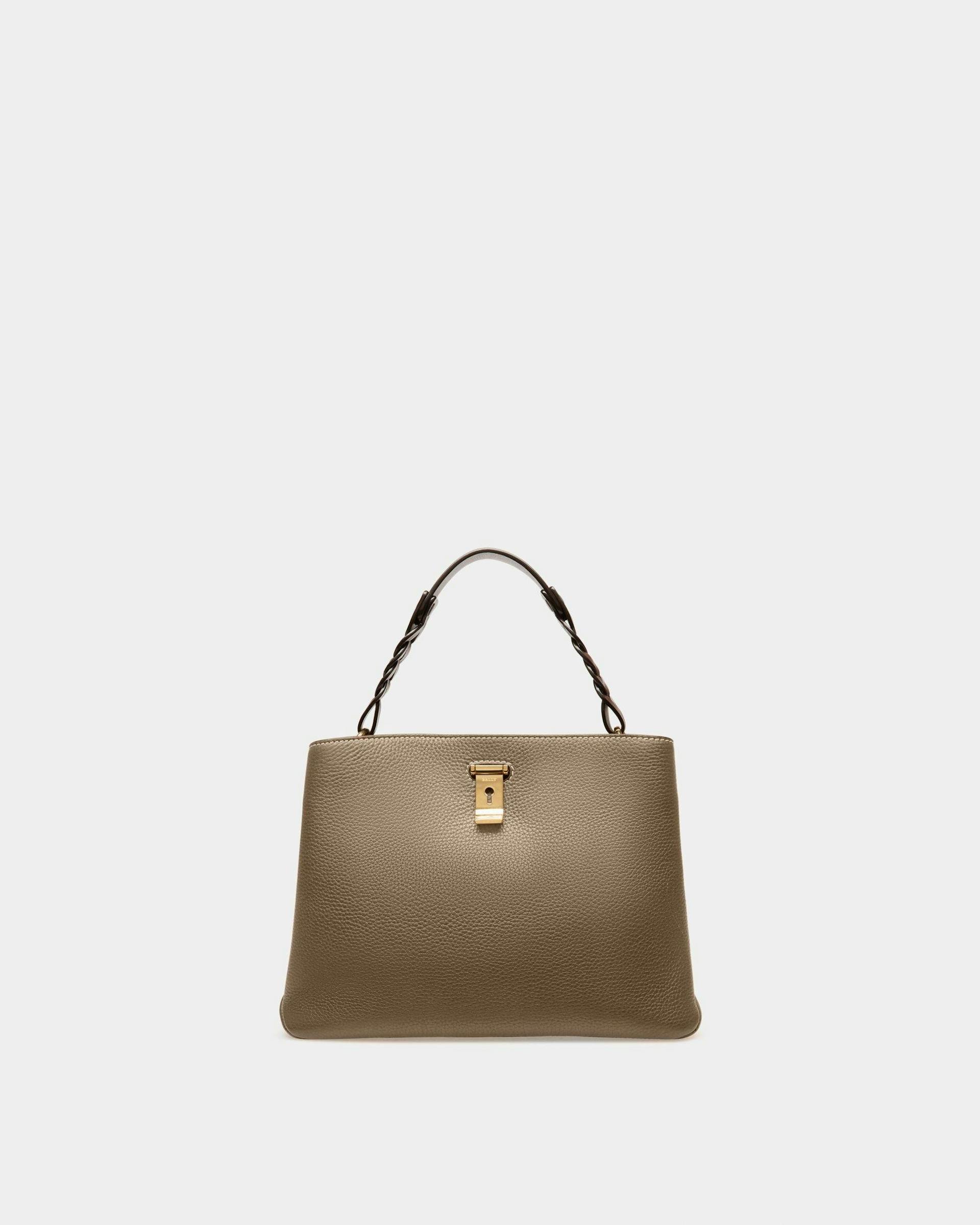Lucyle Leather Shoulder Bag In Taupe - Women's - Bally - 01