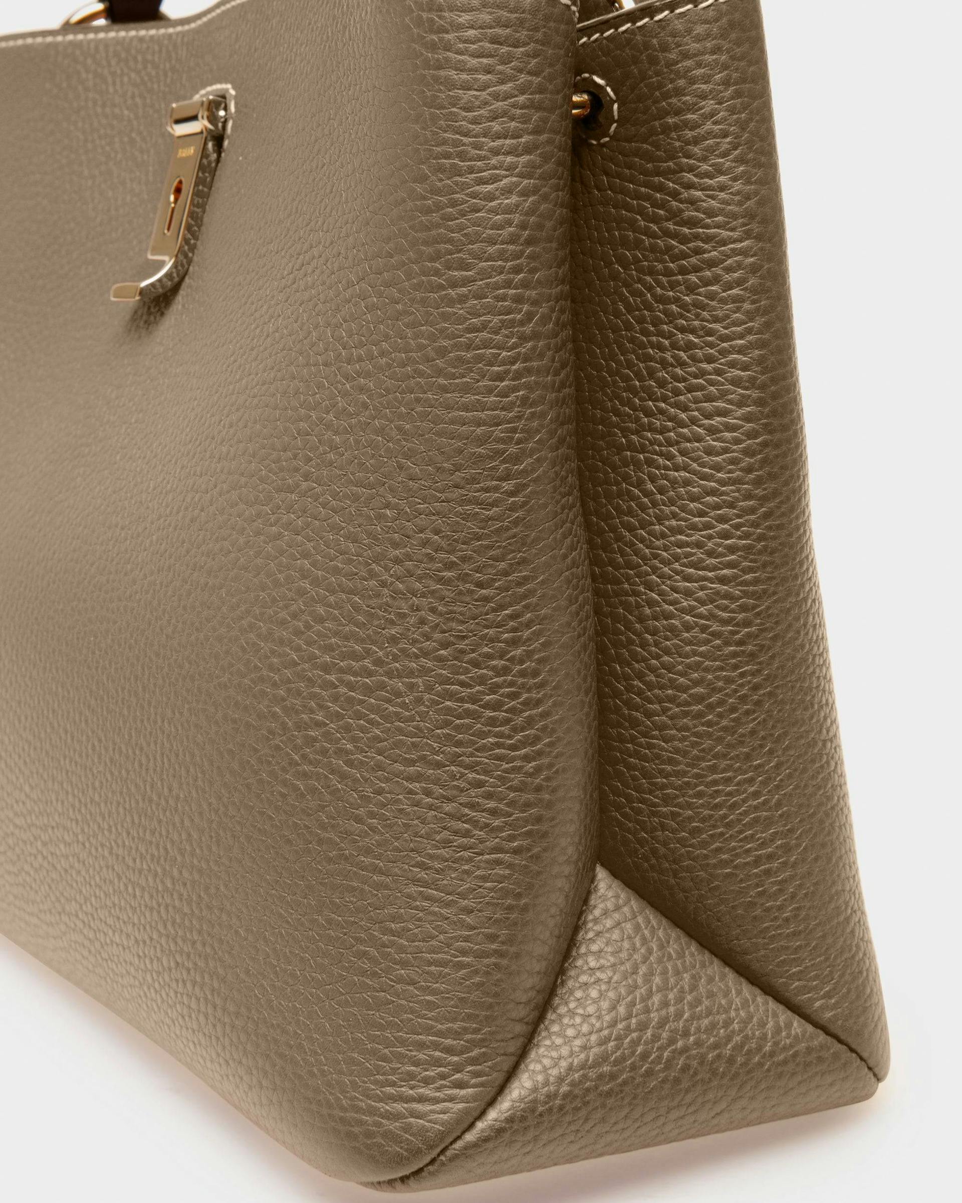 Lucyle Leather Shoulder Bag In Taupe - Women's - Bally - 04