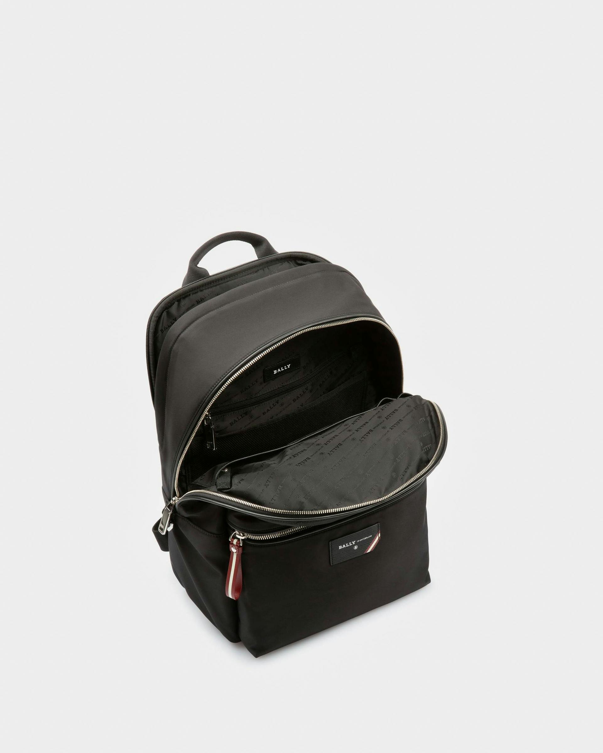 Explore Backpack In Black Leather And Nylon - Men's - Bally - 05
