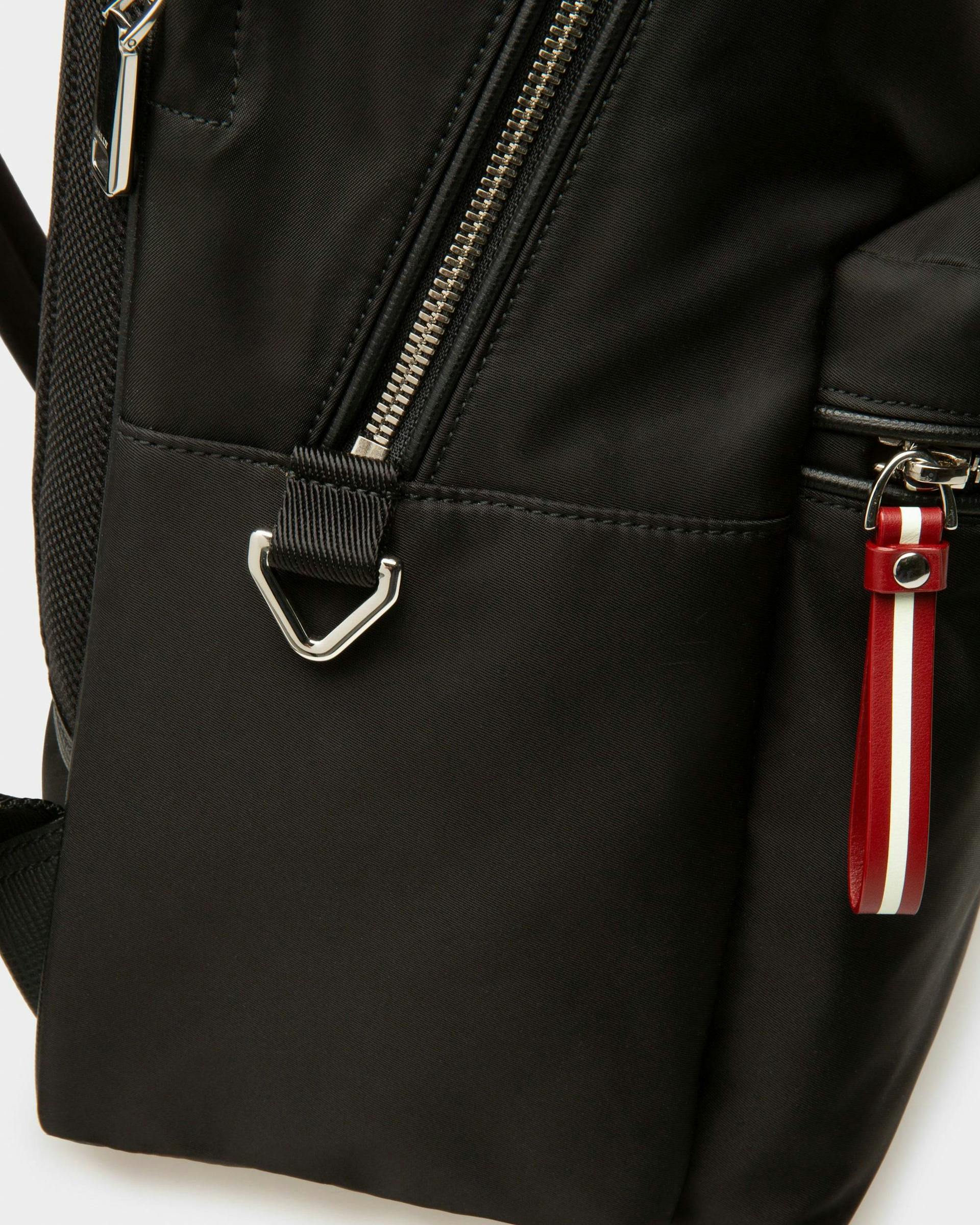 Explore Backpack In Black Leather And Nylon - Men's - Bally - 06