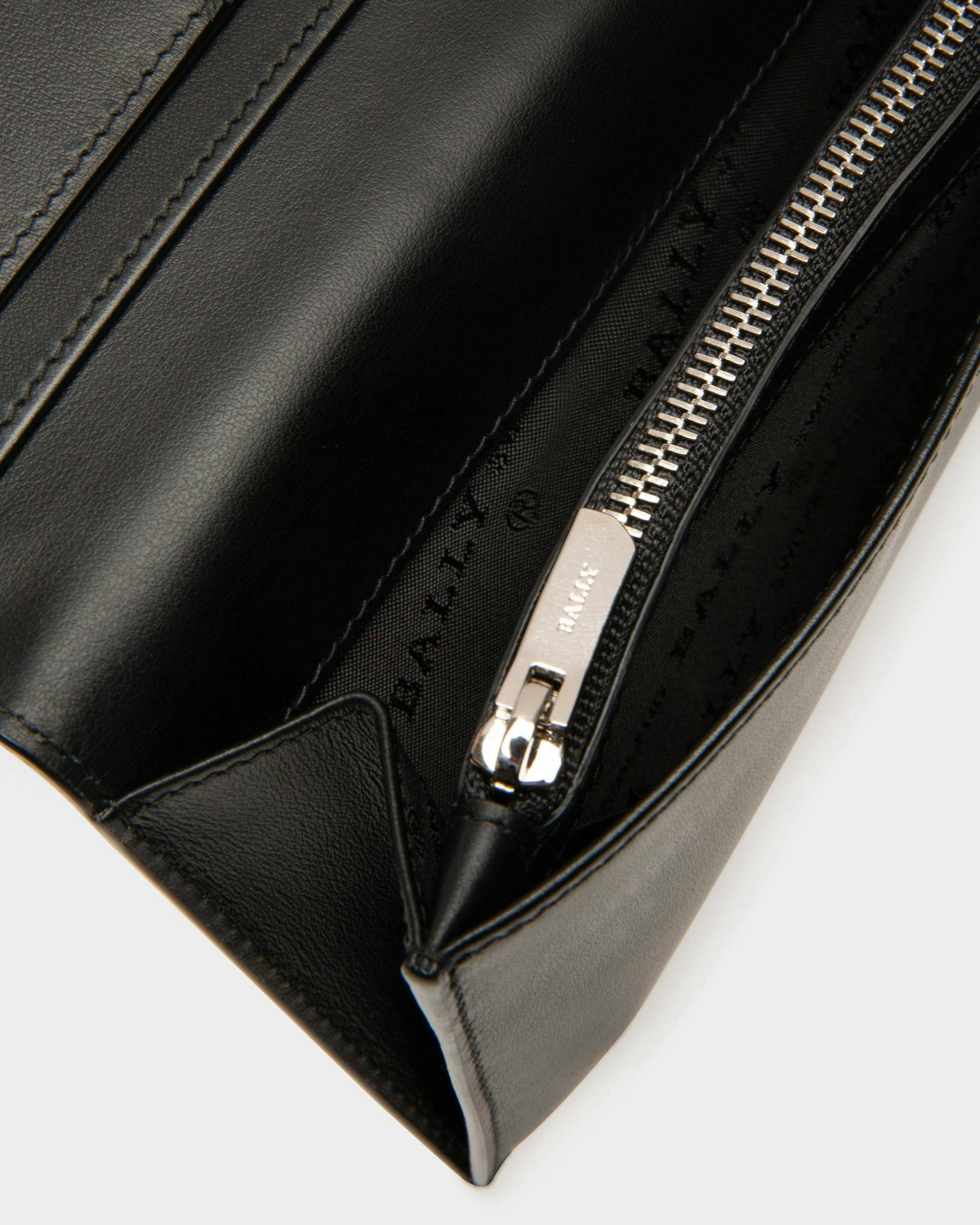 Baliro Leather Continental Wallet In Black - Men's - Bally - 04