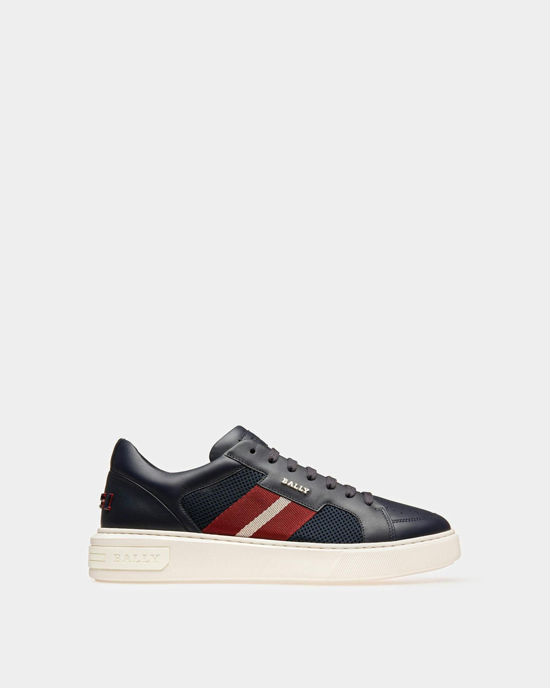 Melys Leather Sneakers In Navy - Men's - Bally - 01