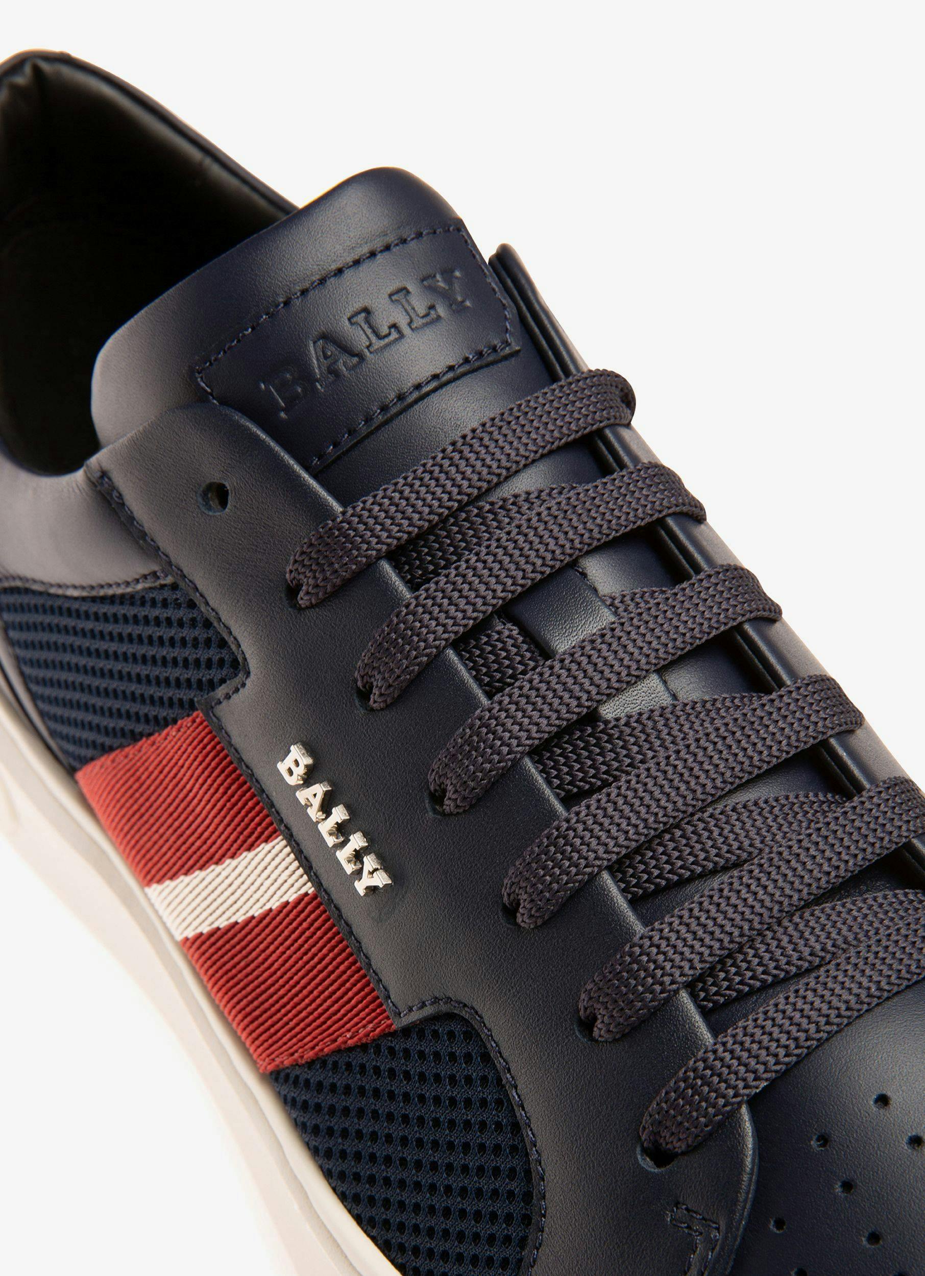 Melys Leather Sneakers In Navy - Men's - Bally - 04