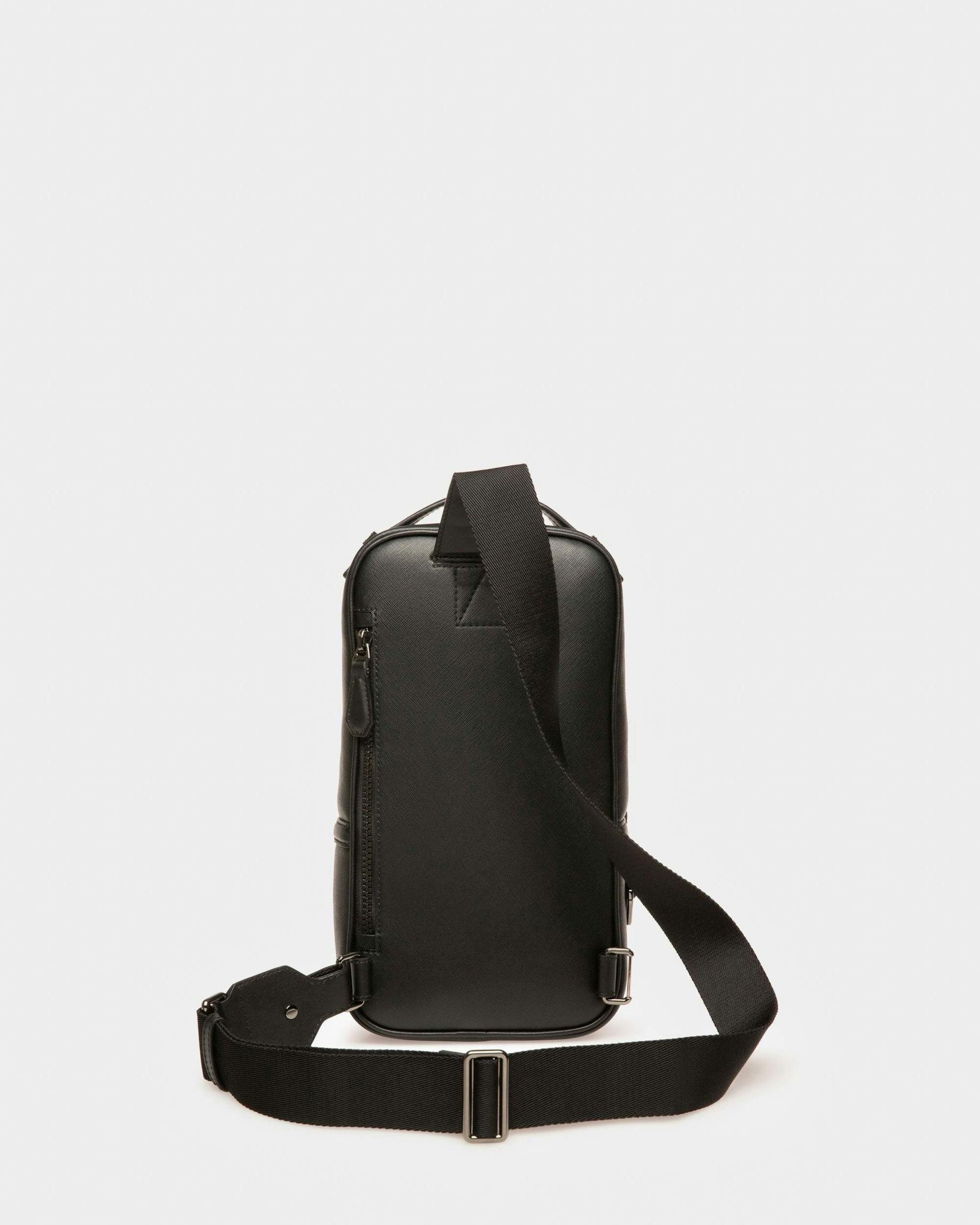 Malikho Recycled Leather Sling Bag In Black - Men's - Bally - 03