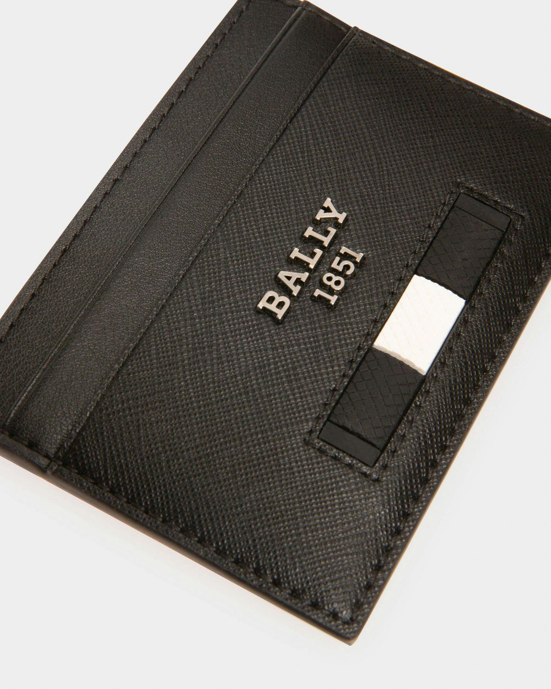 Bhar Leather Card Holder In Black - Men's - Bally - 04