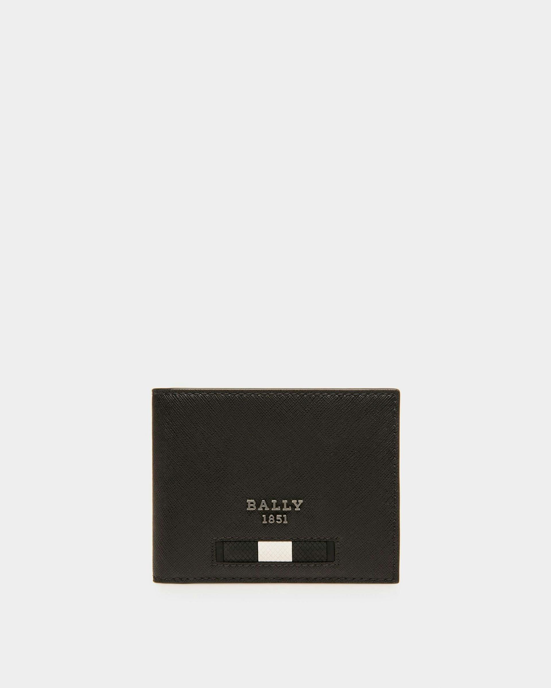 Bevye Recycled Leather Wallet In Black - Men's - Bally - 01