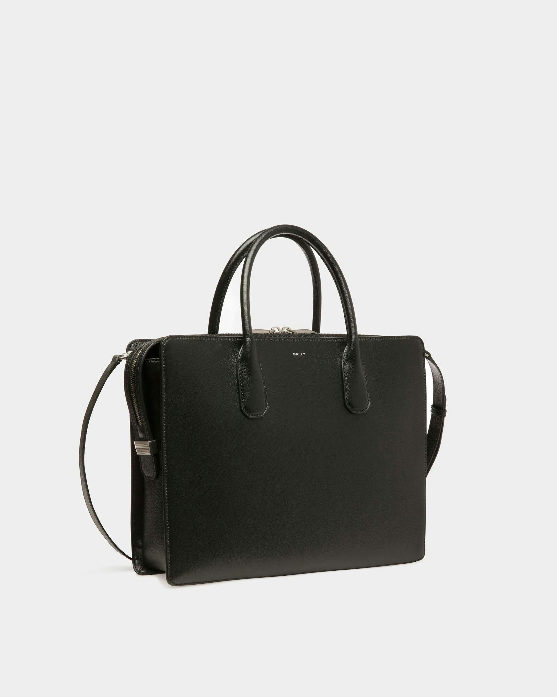Banque Tote in Black Leather - Men's - Bally - 03
