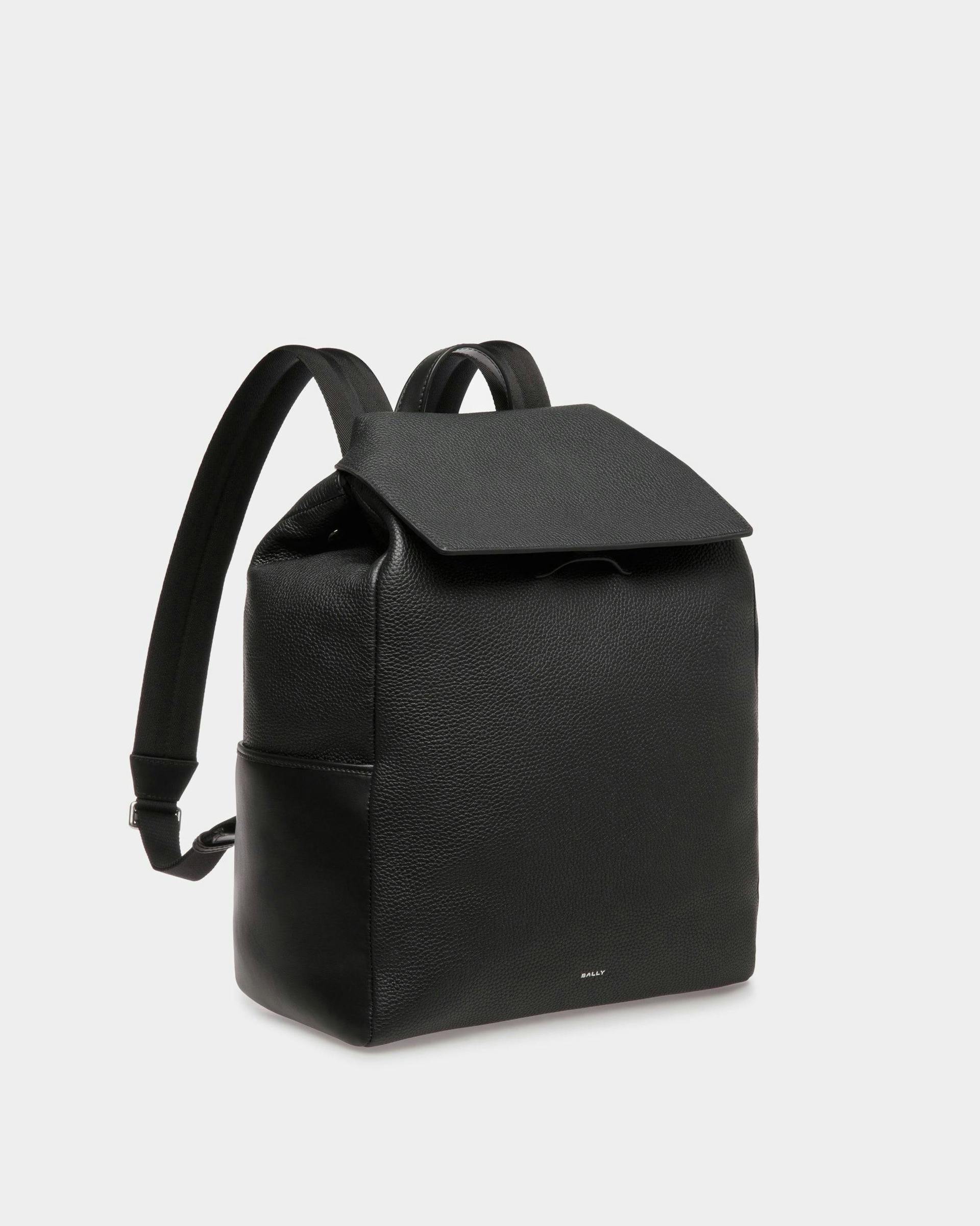 Lago Backpack In Black Leather - Men's - Bally - 04