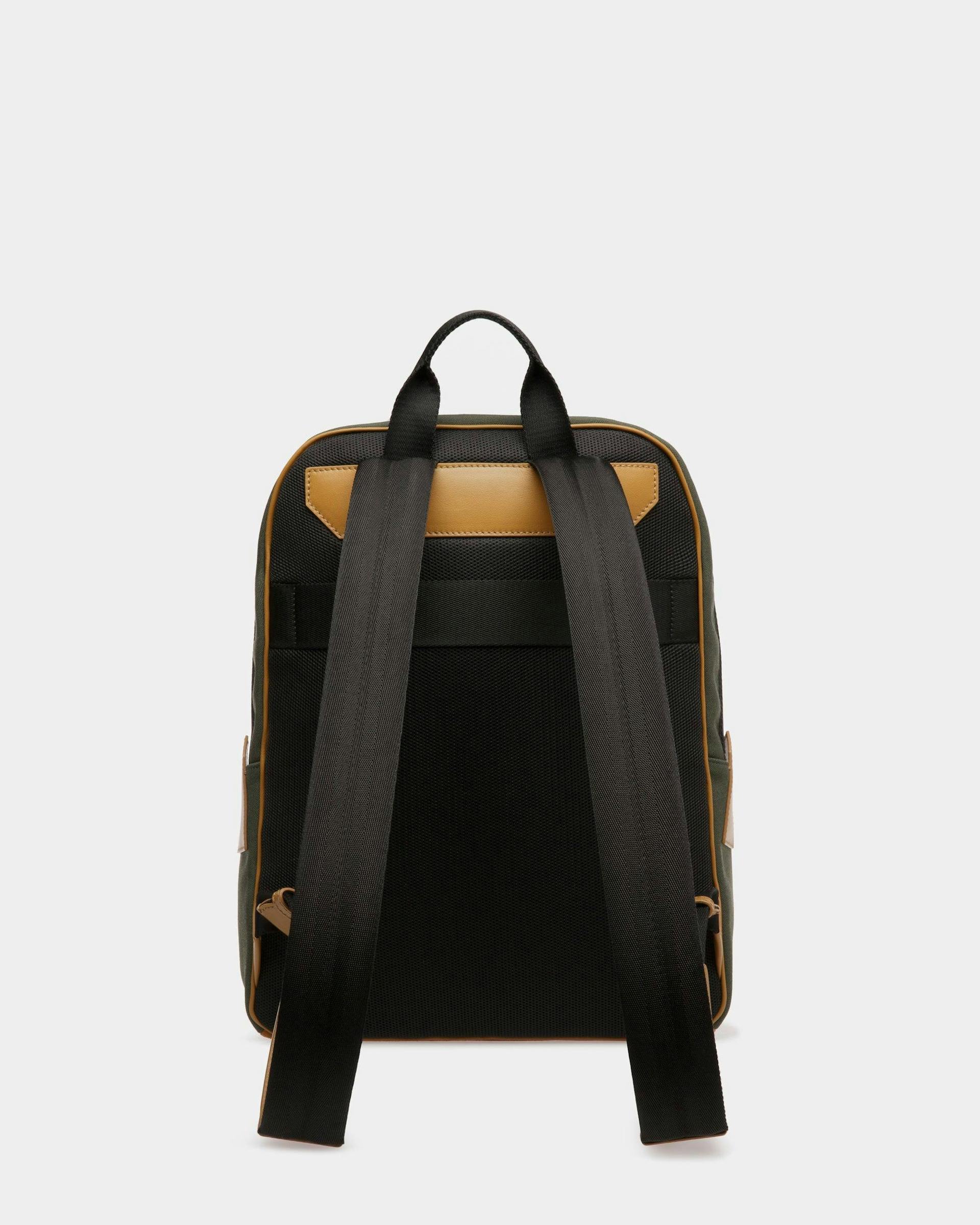 Ribbon Backpack In Khaki Fabric - Men's - Bally - 02
