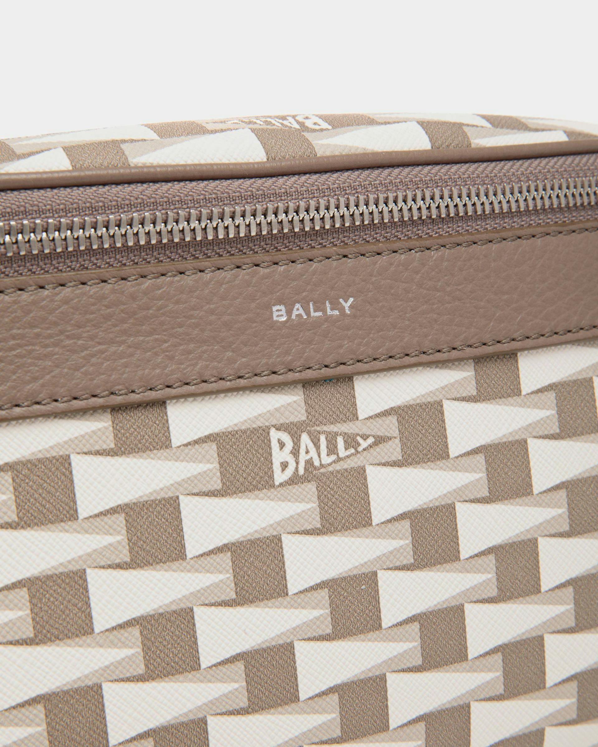 Men's Pennant Belt Bag in Beige Pennant Motif TPU | Bally | Still Life Detail