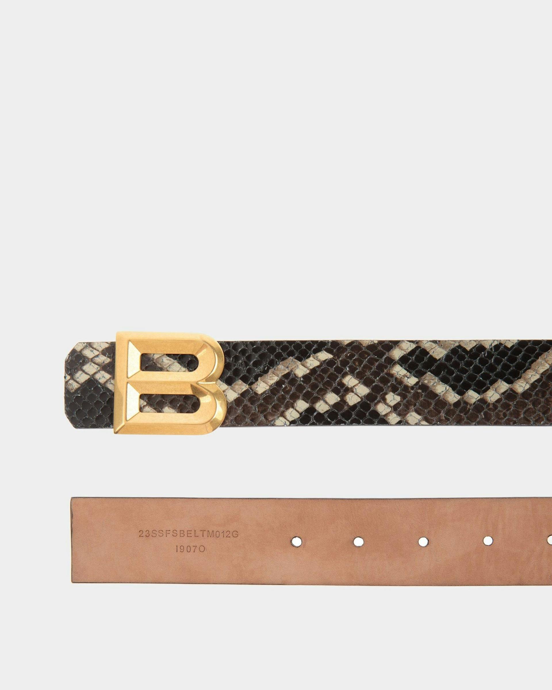 B Bold 35mm Belt In Black Leather - Men's - Bally - 02