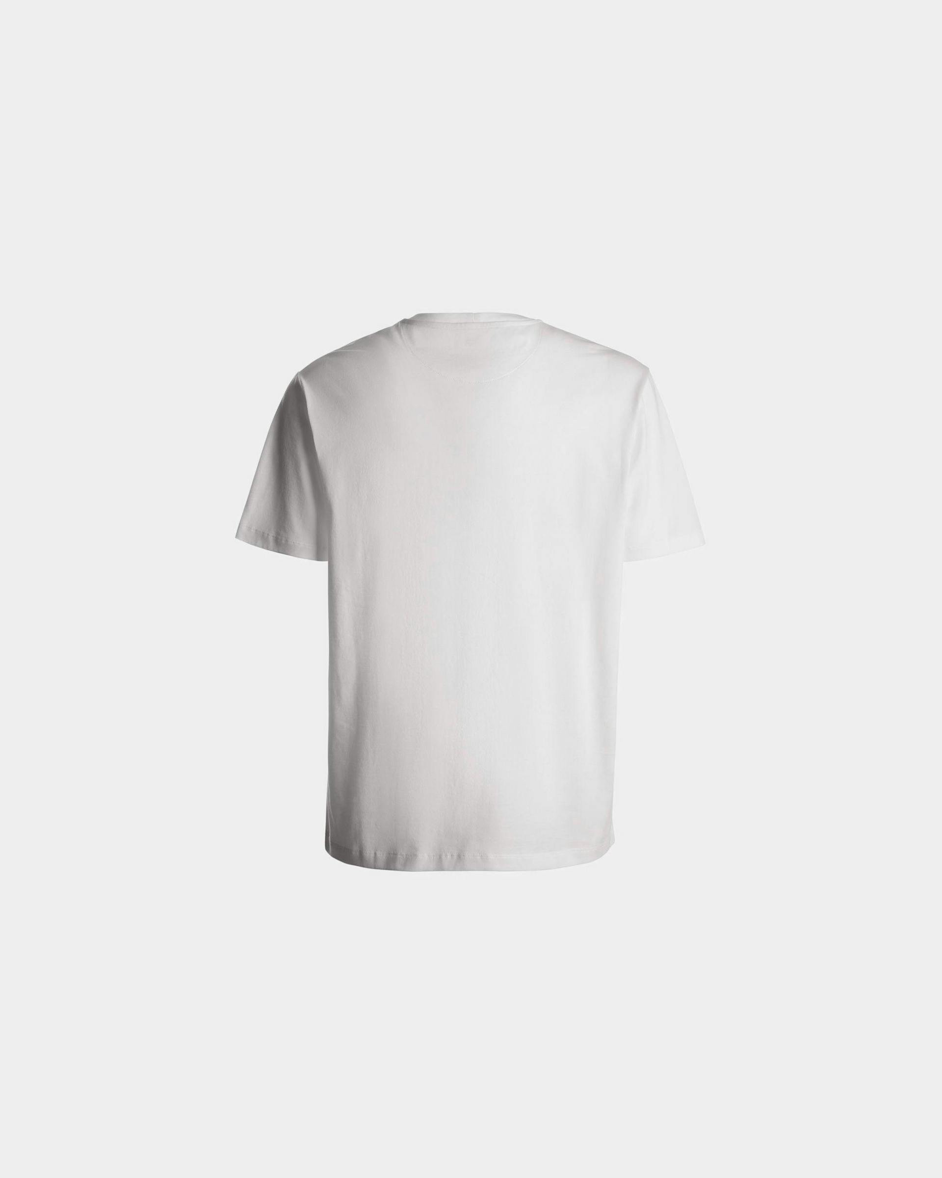 Men's T-Shirt In White Cotton | Bally | Still Life Back
