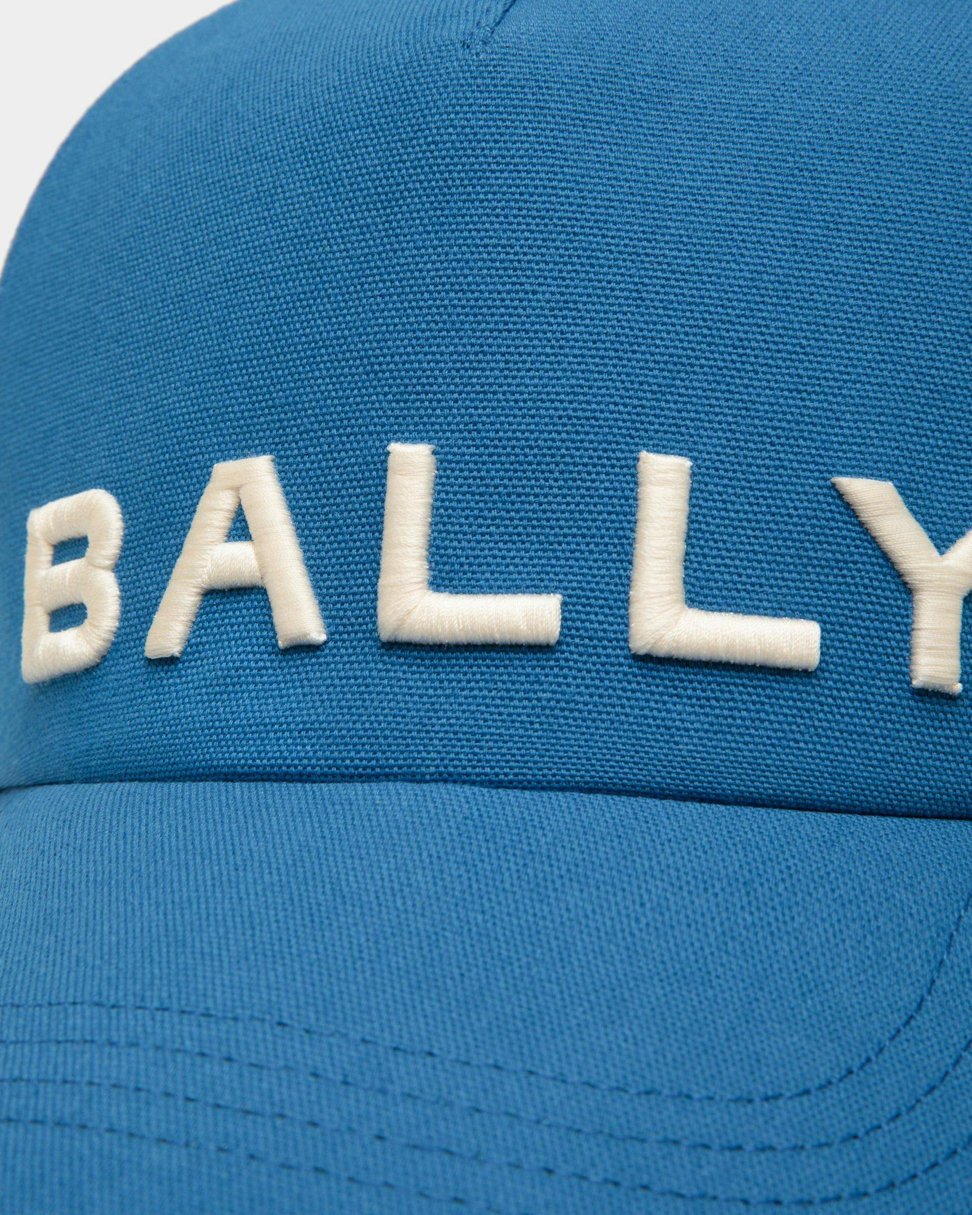 Men's Baseball Hat In Blue Cotton | Bally | Still Life Detail