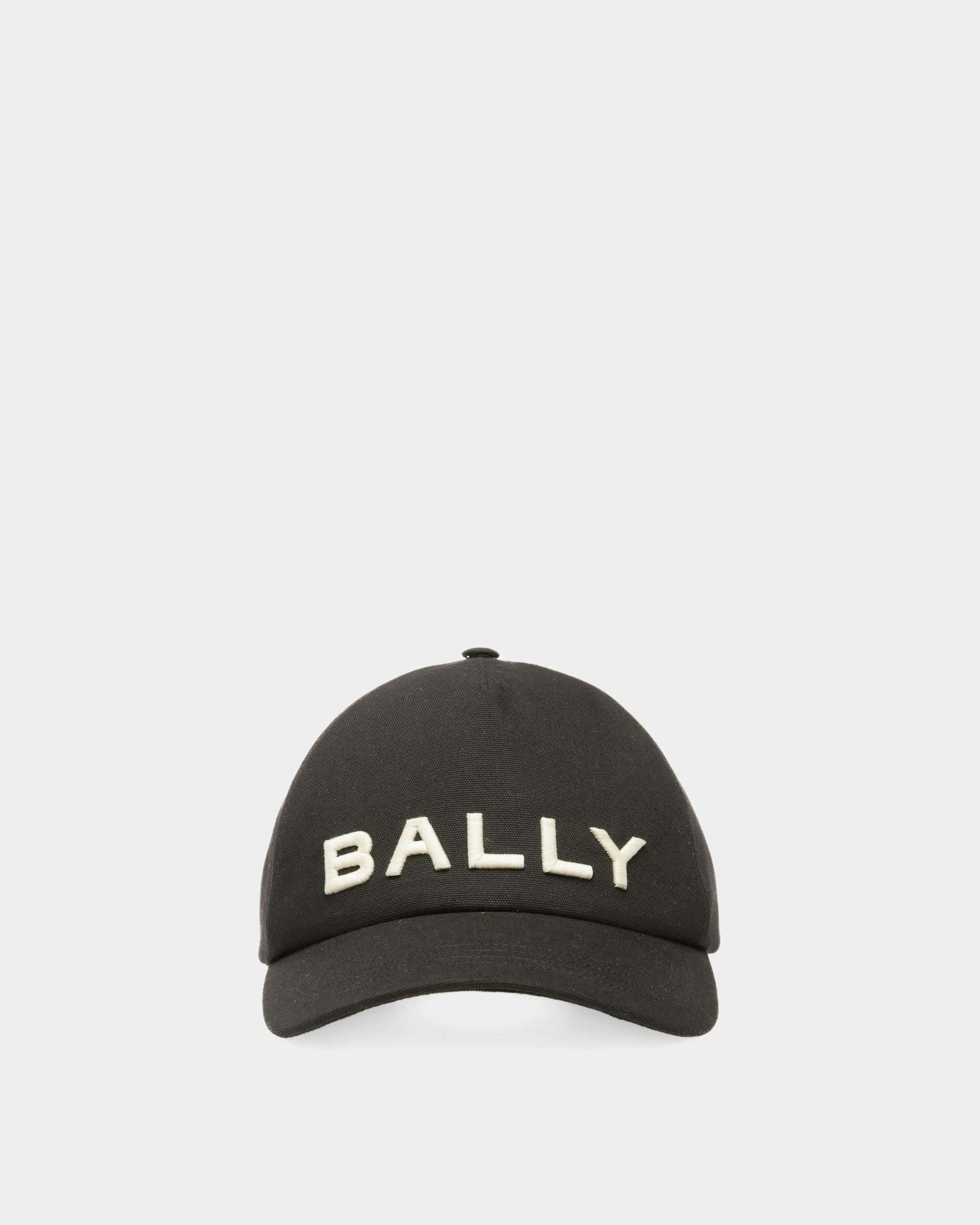 Embroidered Logo Baseball Hat In Black Cotton - Men's - Bally - 01