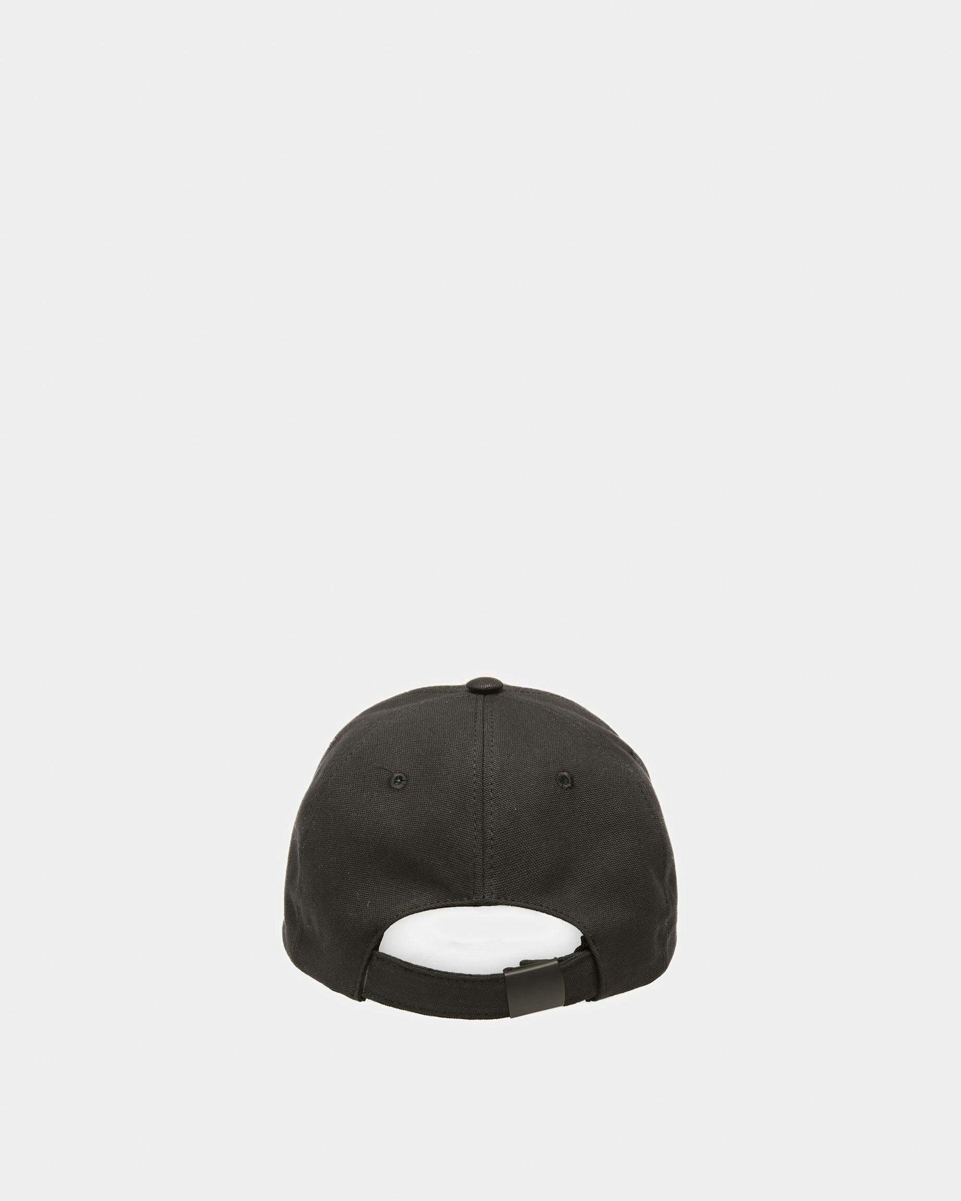 Embroidered Logo Baseball Hat In Black Cotton - Men's - Bally - 02