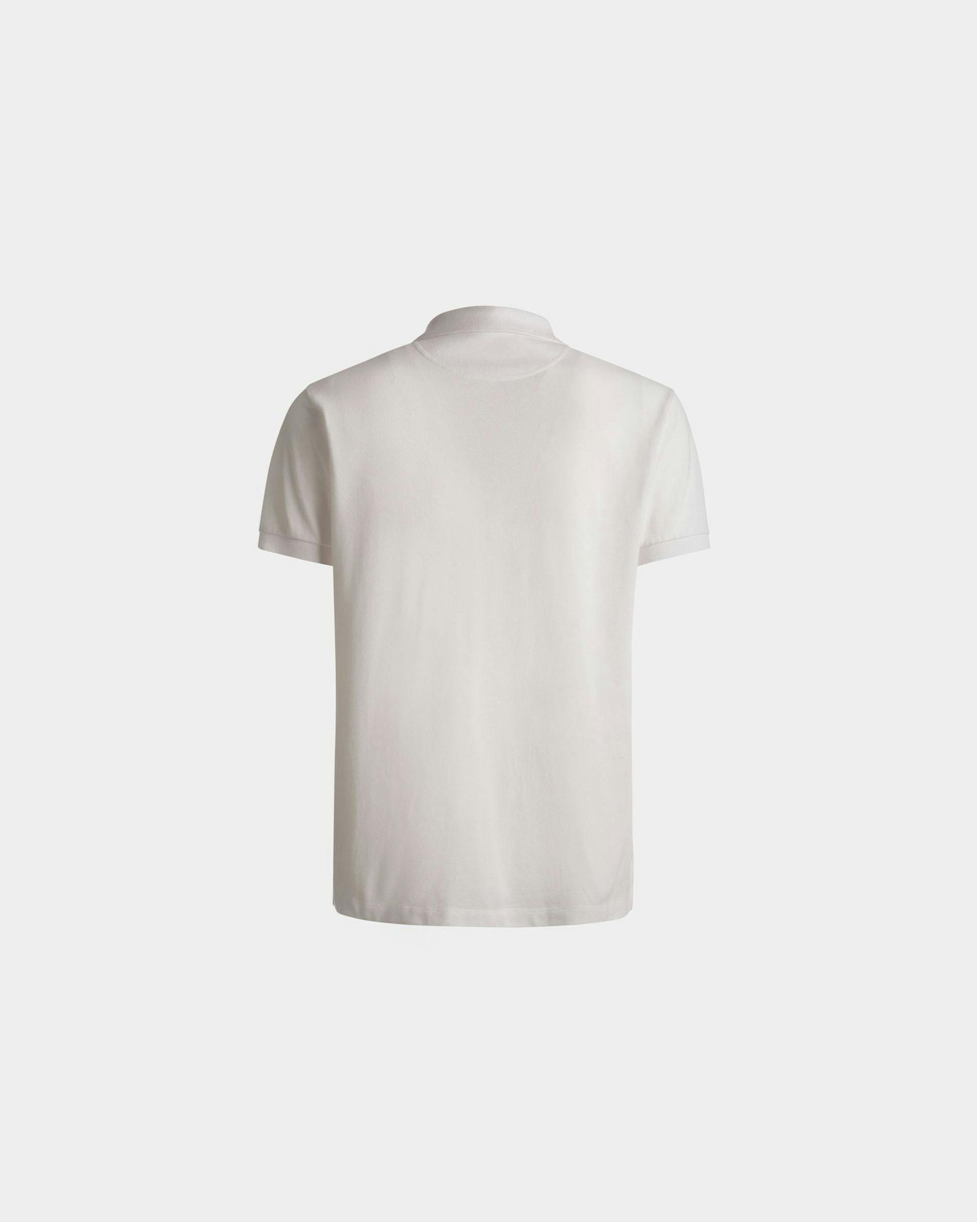 Short Sleeve Polo In White Cotton - Men's - Bally - 07
