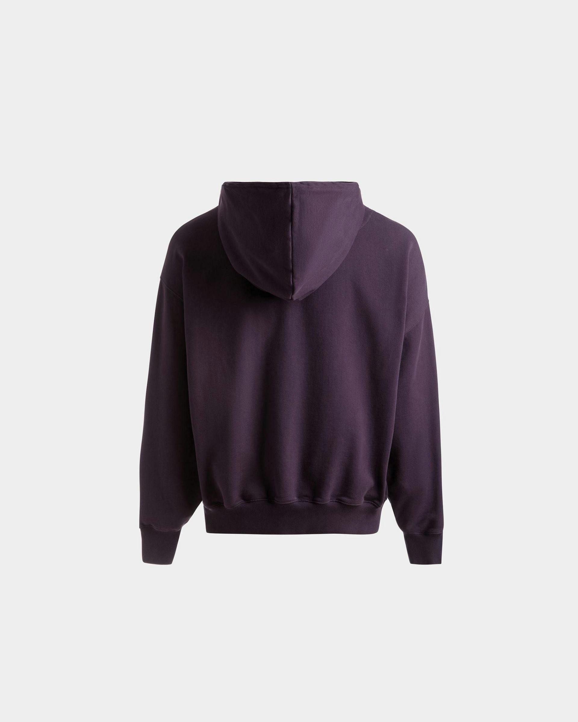 Foiled Hooded Sweatshirt In Orchid Cotton - Men's - Bally - 07