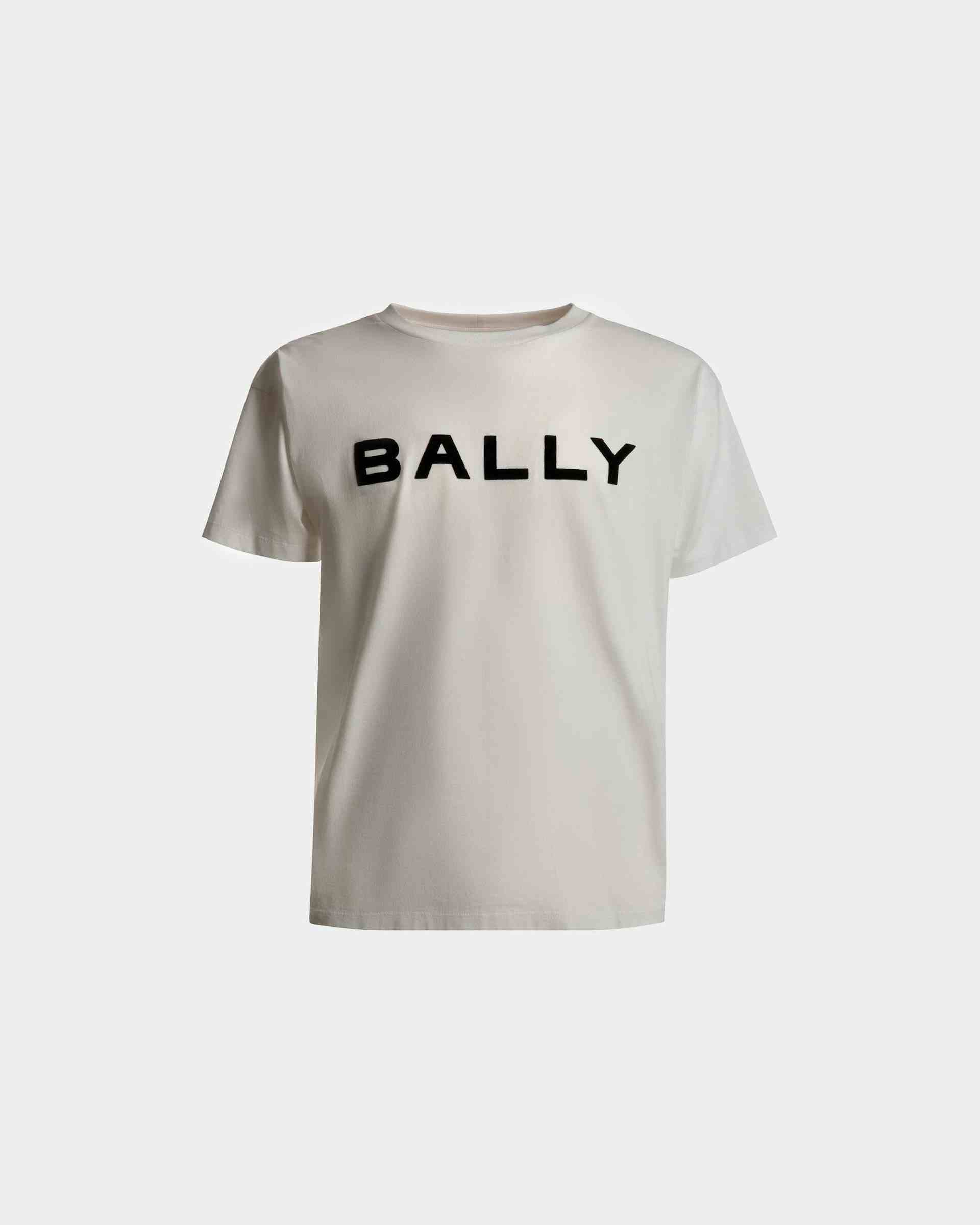 Logo T-Shirt In White Cotton - Men's - Bally