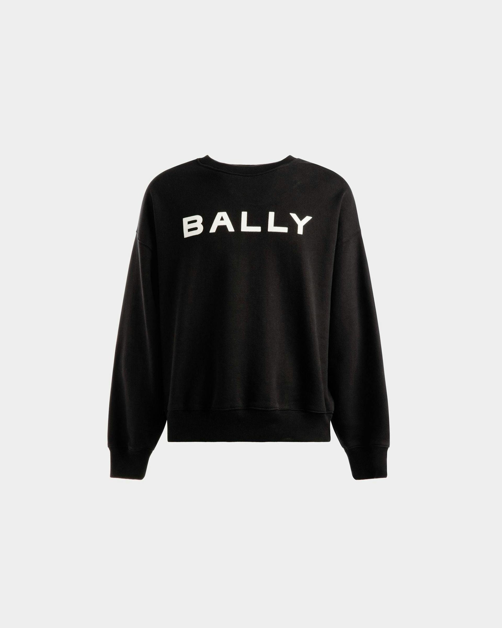 Logo Sweatshirt In Black Cotton - Men's - Bally - 01