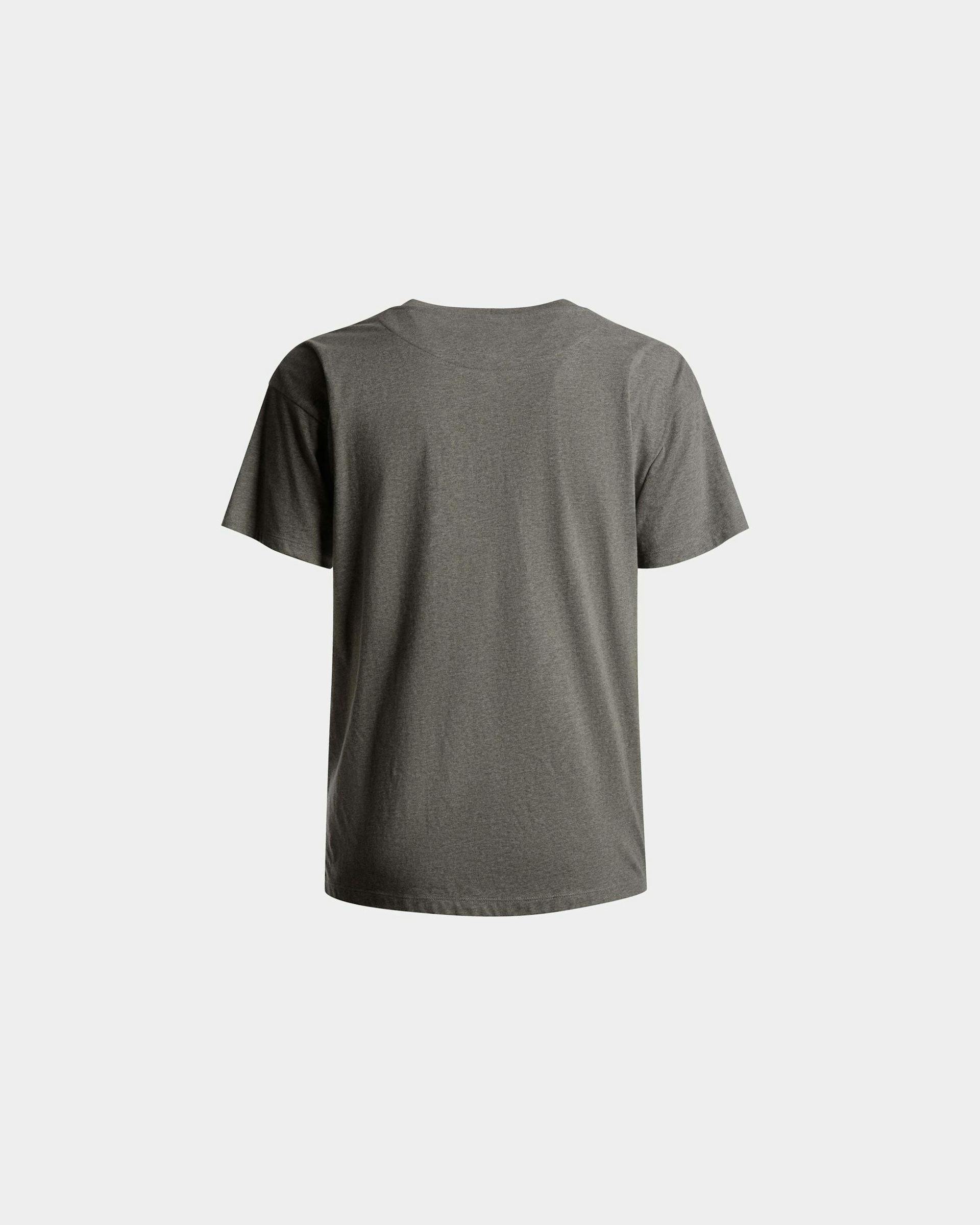 Logo T-Shirt In Grey Melange Cotton - Men's - Bally - 07