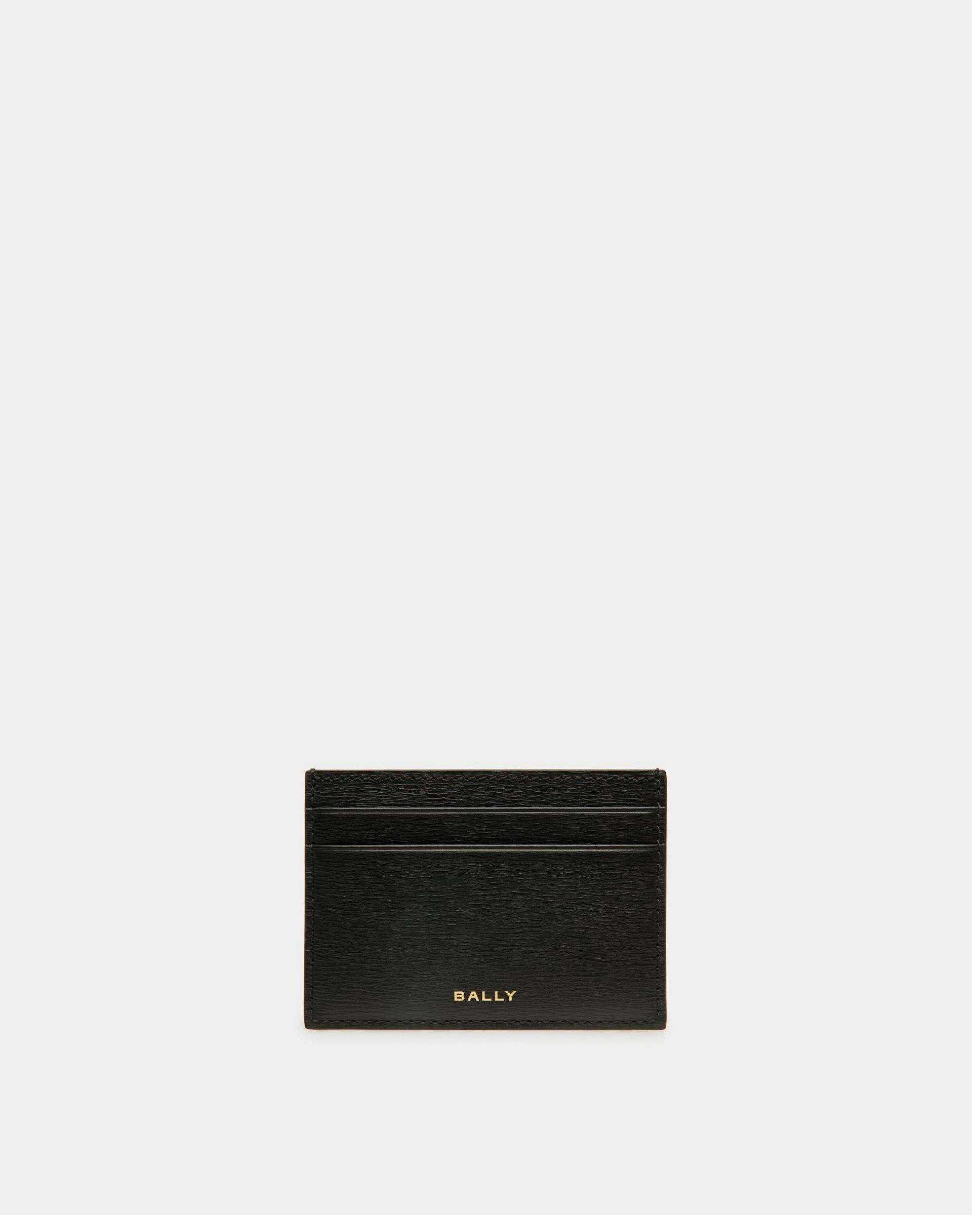 Men's Cny Card Holder In Black And Red Grained Leather | Bally | Still Life Front