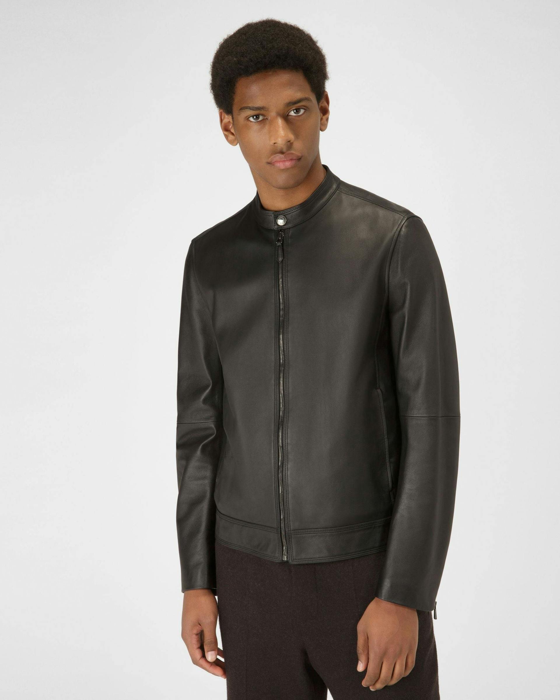 Leather Jacket In Black - Men's - Bally - 02