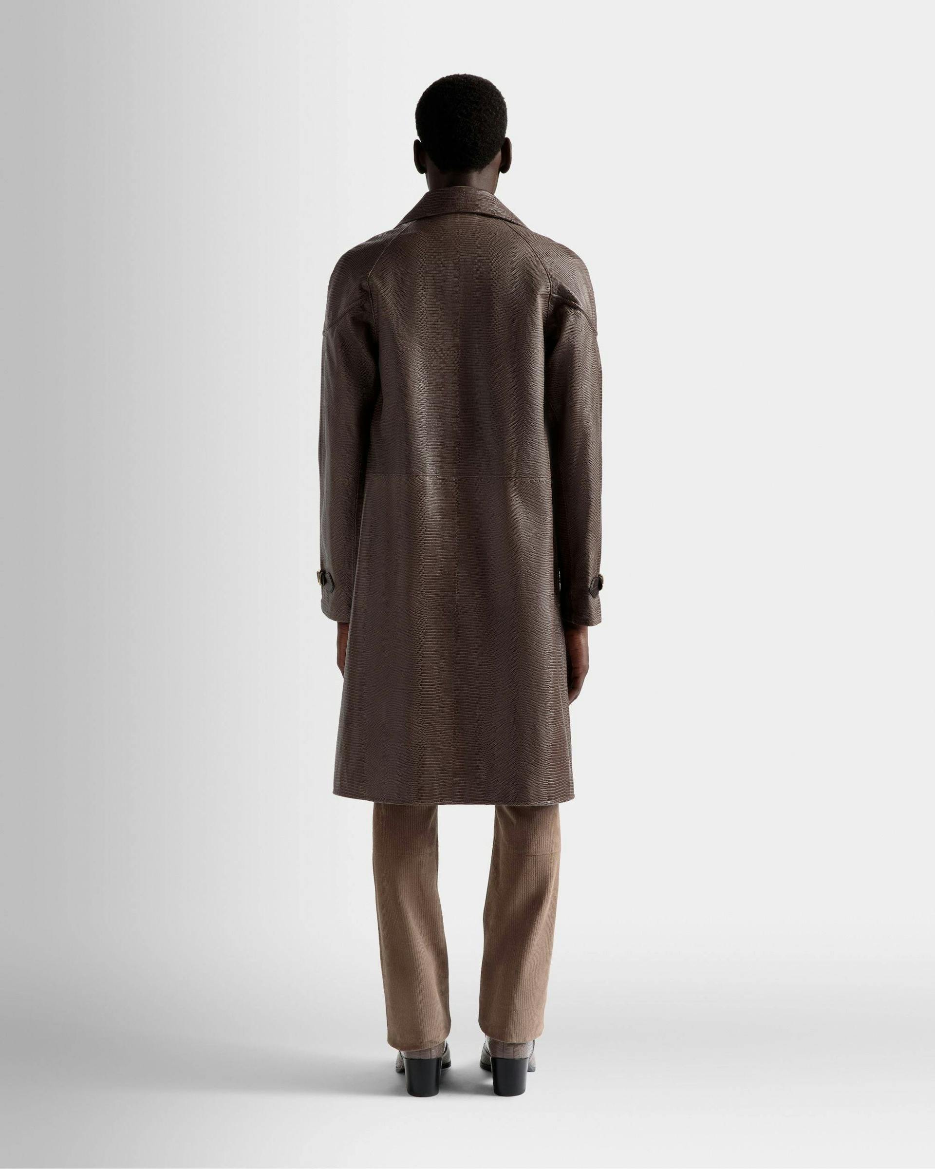 Pea Coat In Grey Leather - Men's - Bally - 06