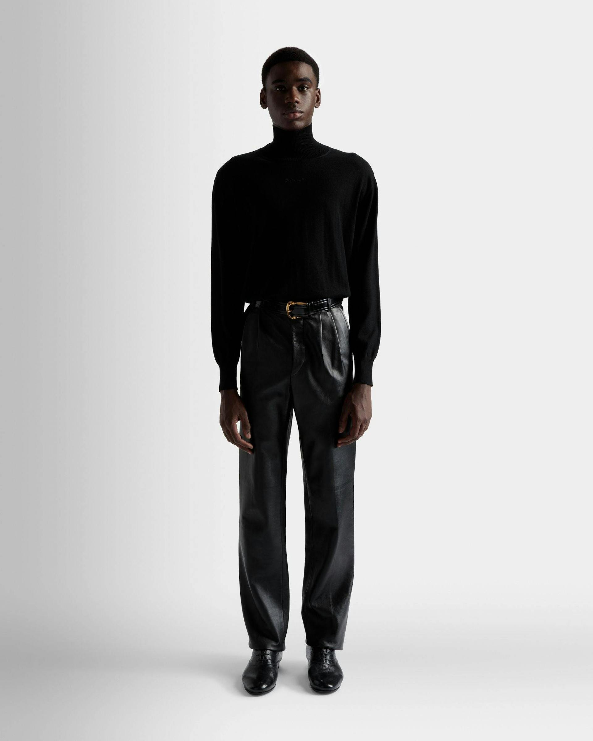 Leather Trousers In Black Leather - Men's - Bally - 02