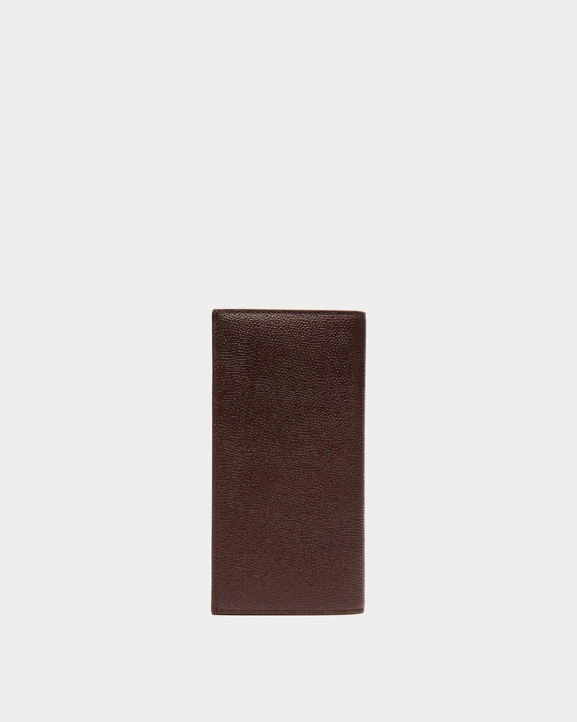 Men's Flag Continental Wallet In Chestnut Brown Grained Leather | Bally | Still Life Back