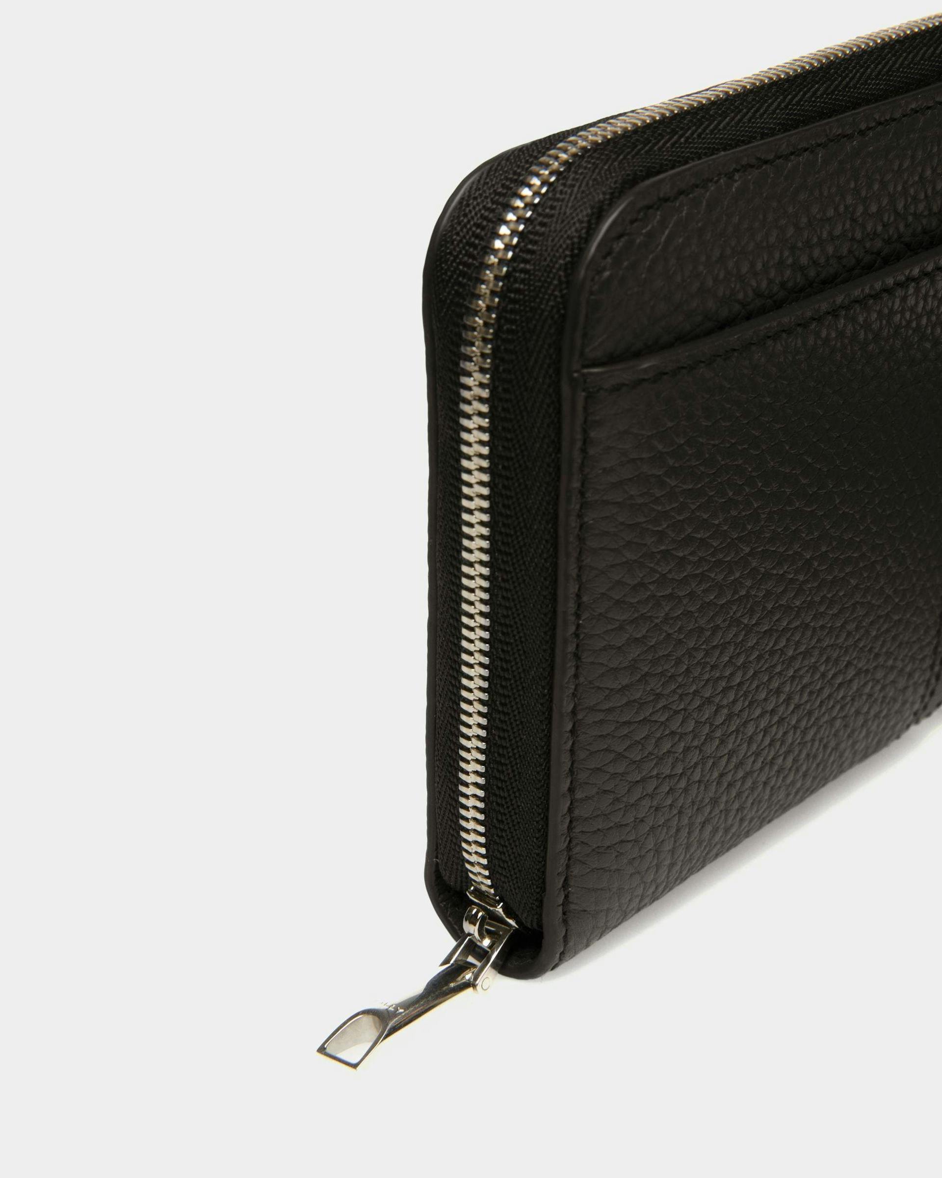 Ribbon Wallet In Black Leather - Men's - Bally - 04