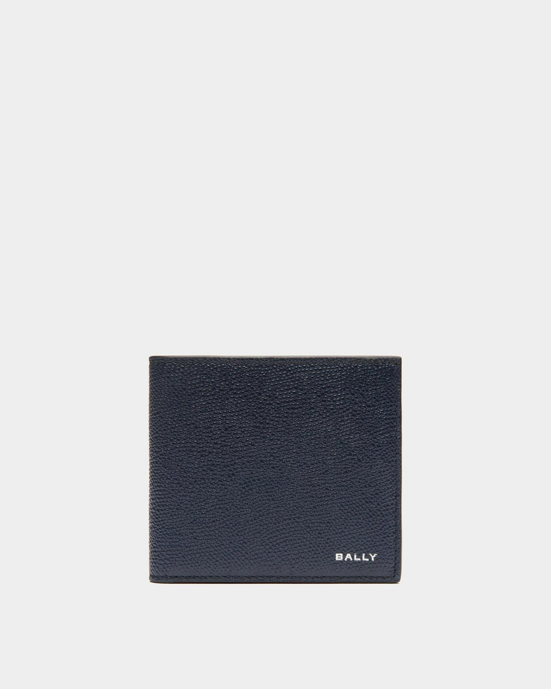 Men's Flag Bifold Wallet in Blue Leather | Bally | Still Life Front