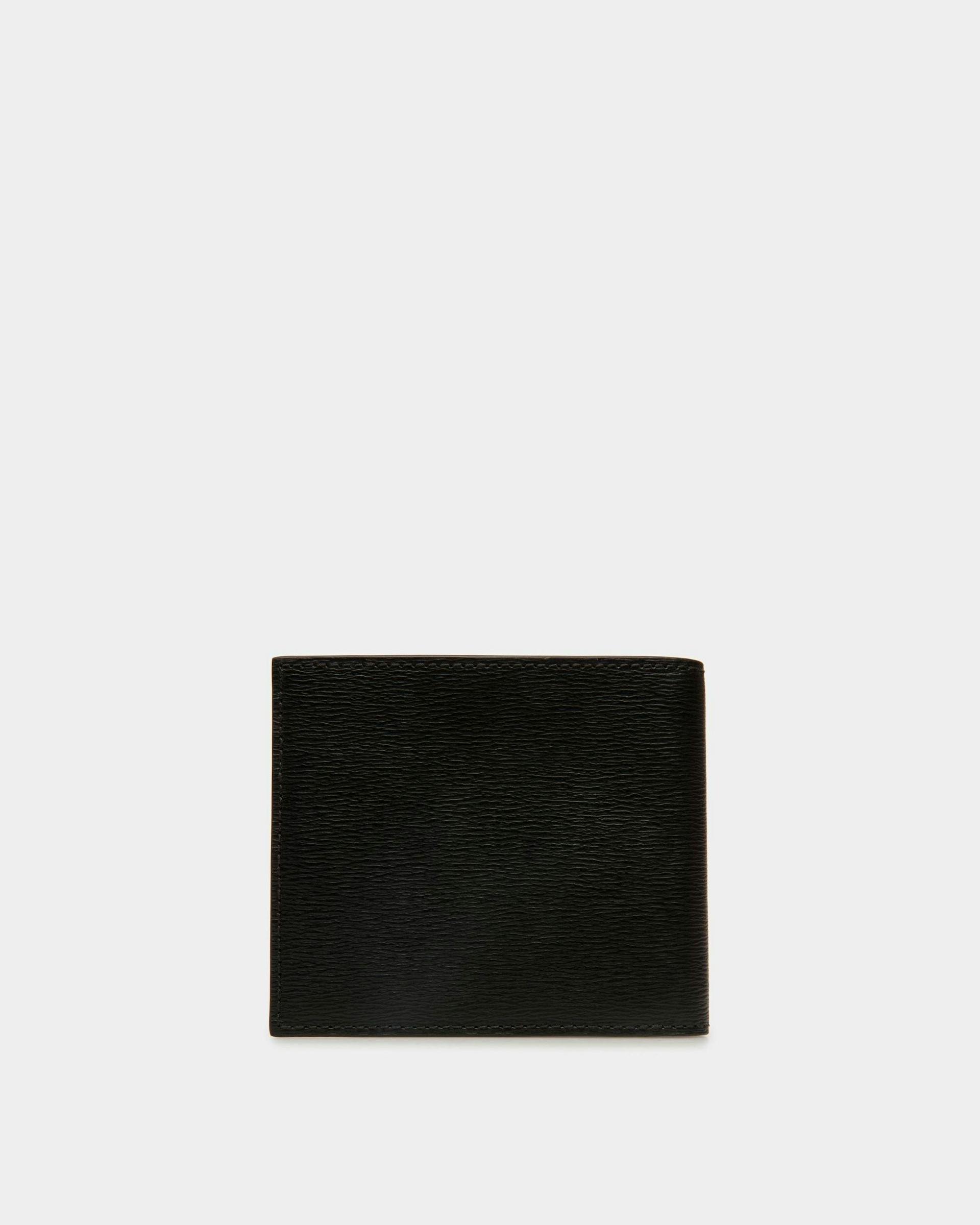 Men's Cny Bifold Wallet In Black And Red Grained Leather | Bally | Still Life Back