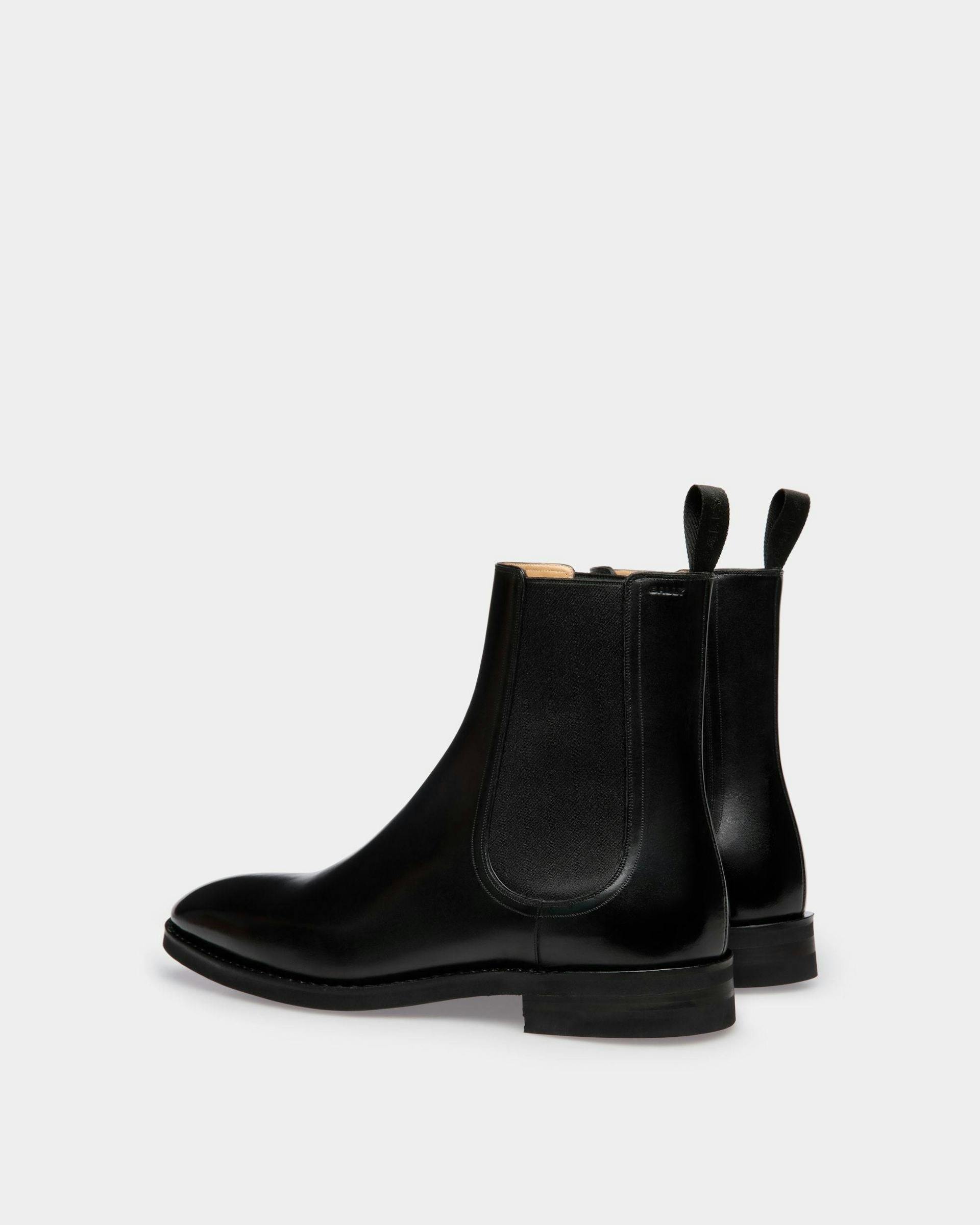 Men's Scribe Boot in Black Leather | Bally | Still Life 3/4 Back
