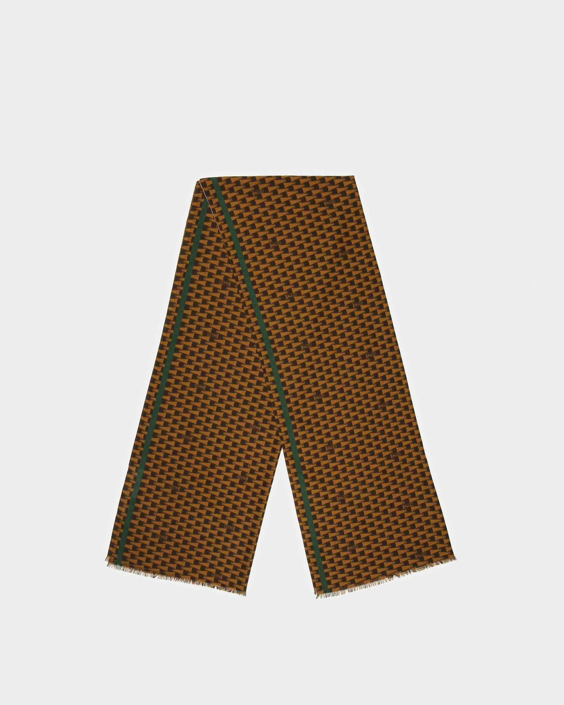 Pennant Print Scarf In Desert Fabric - Men's - Bally