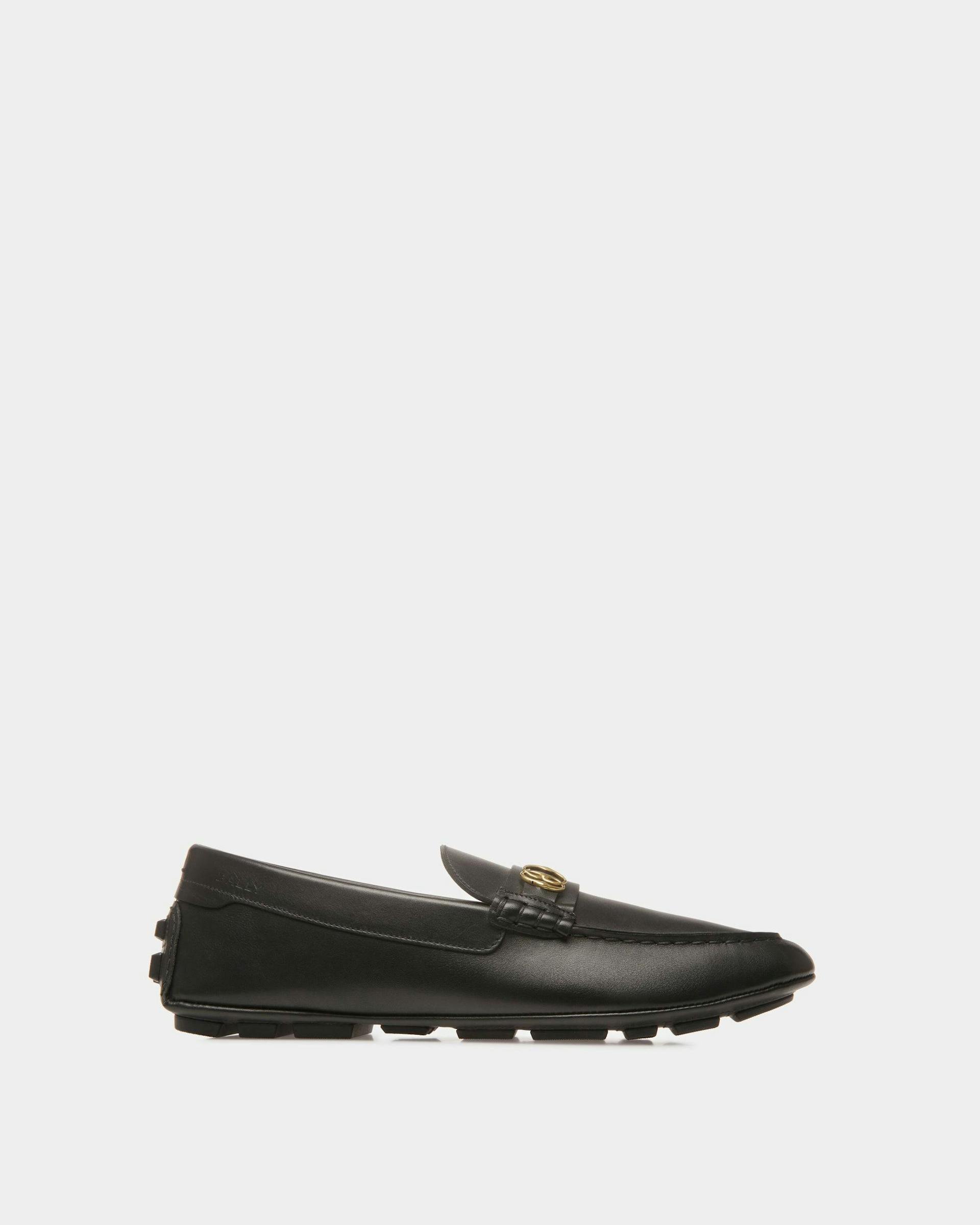 Men's Kerbs Drivers In Black Leather | Bally | Still Life Side