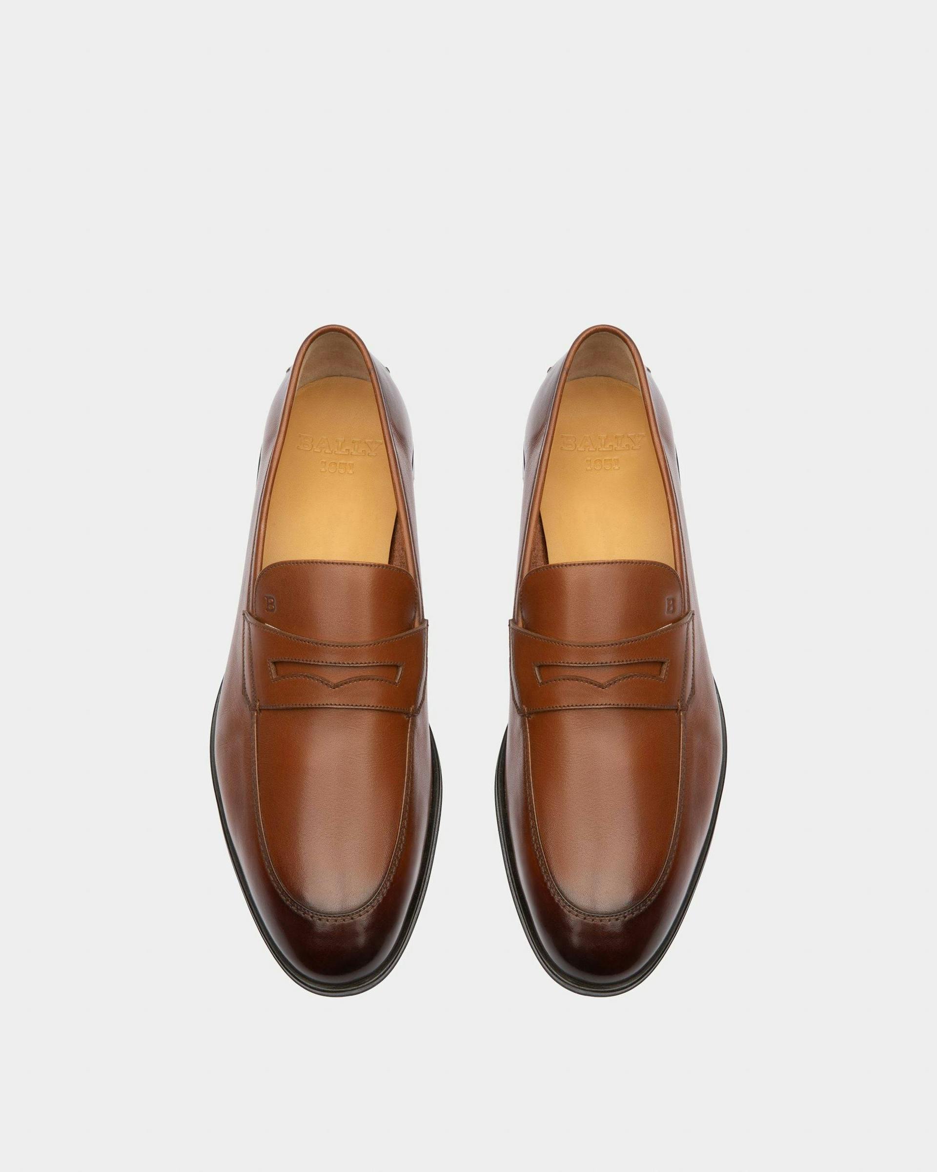 Webb Leather Loafers In Brown - Men's - Bally - 02