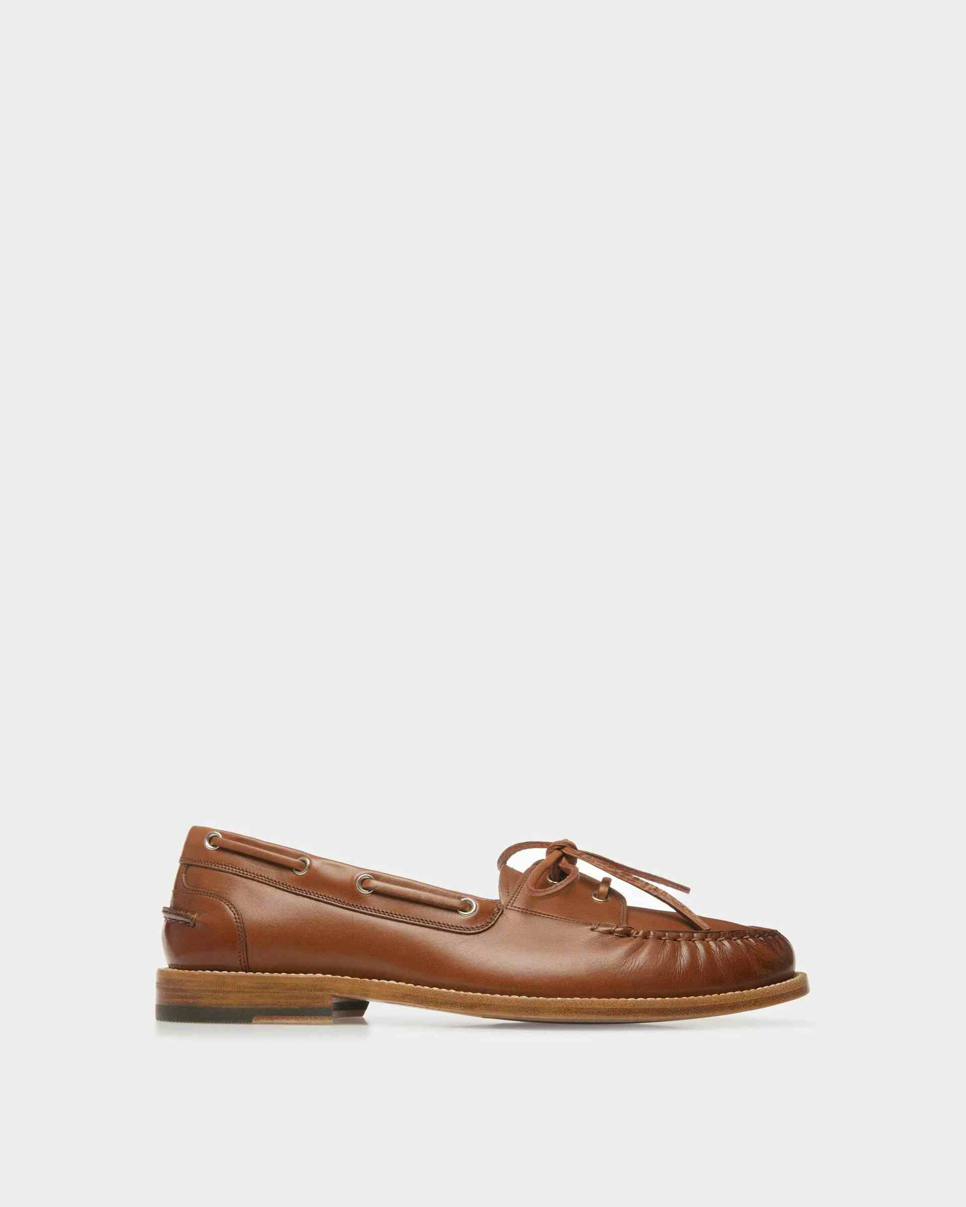 Rome Mocassins In Brown Leather - Men's - Bally