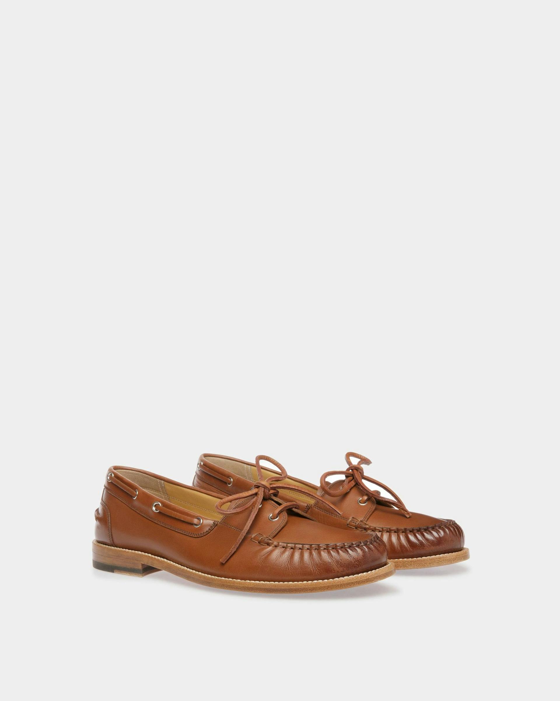 Rome Mocassins In Brown Leather - Men's - Bally - 03