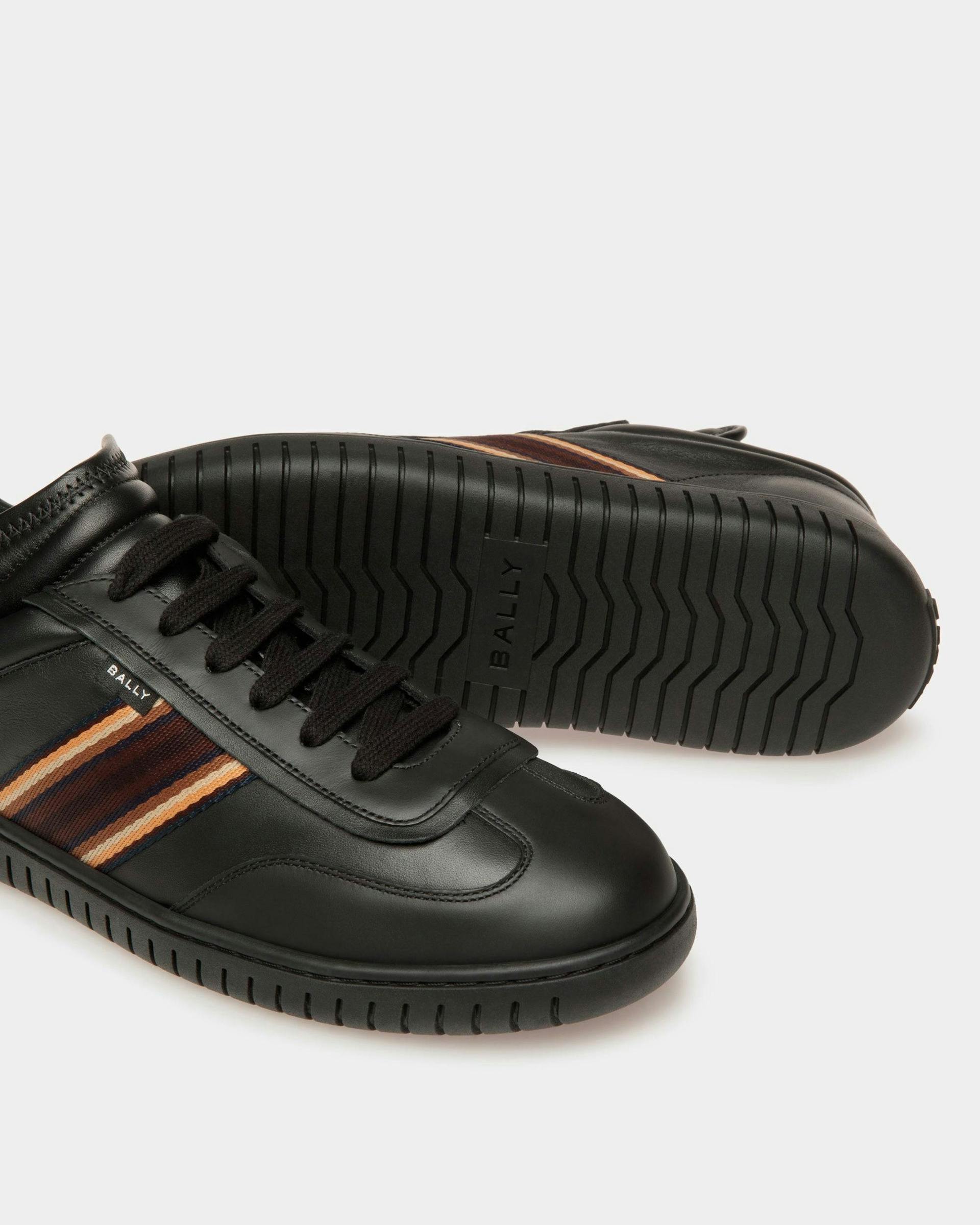 Player Sneakers In Black Leather - Men's - Bally - 04