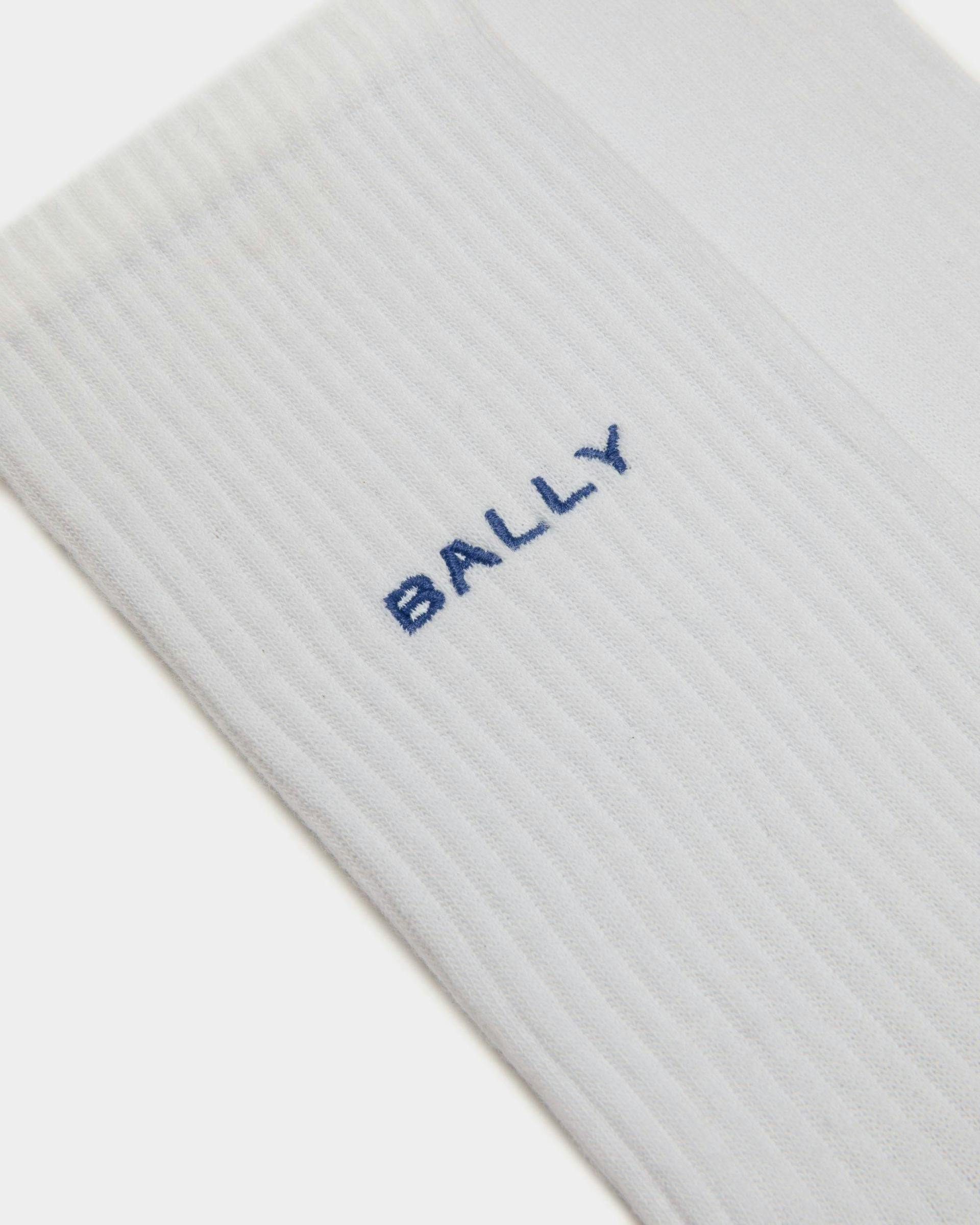 Men's Socks In White Cotton | Bally | Still Life Detail