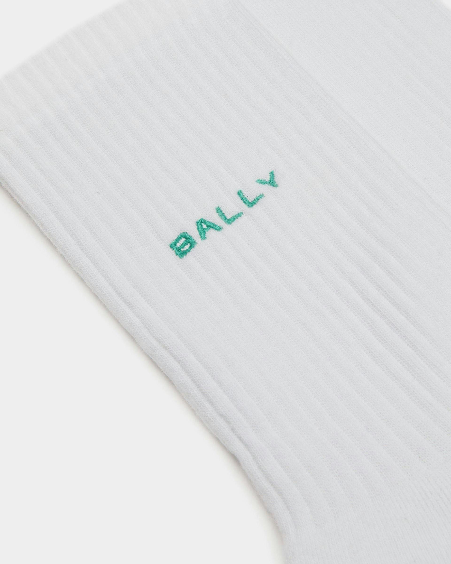 Men's Socks in White Cotton | Bally | Still Life Detail
