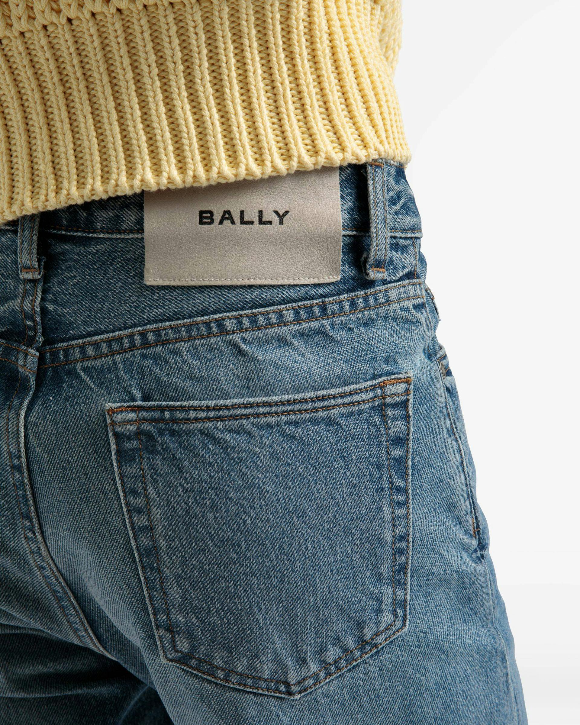 Straight Pants In Blue Denim - Men's - Bally - 04