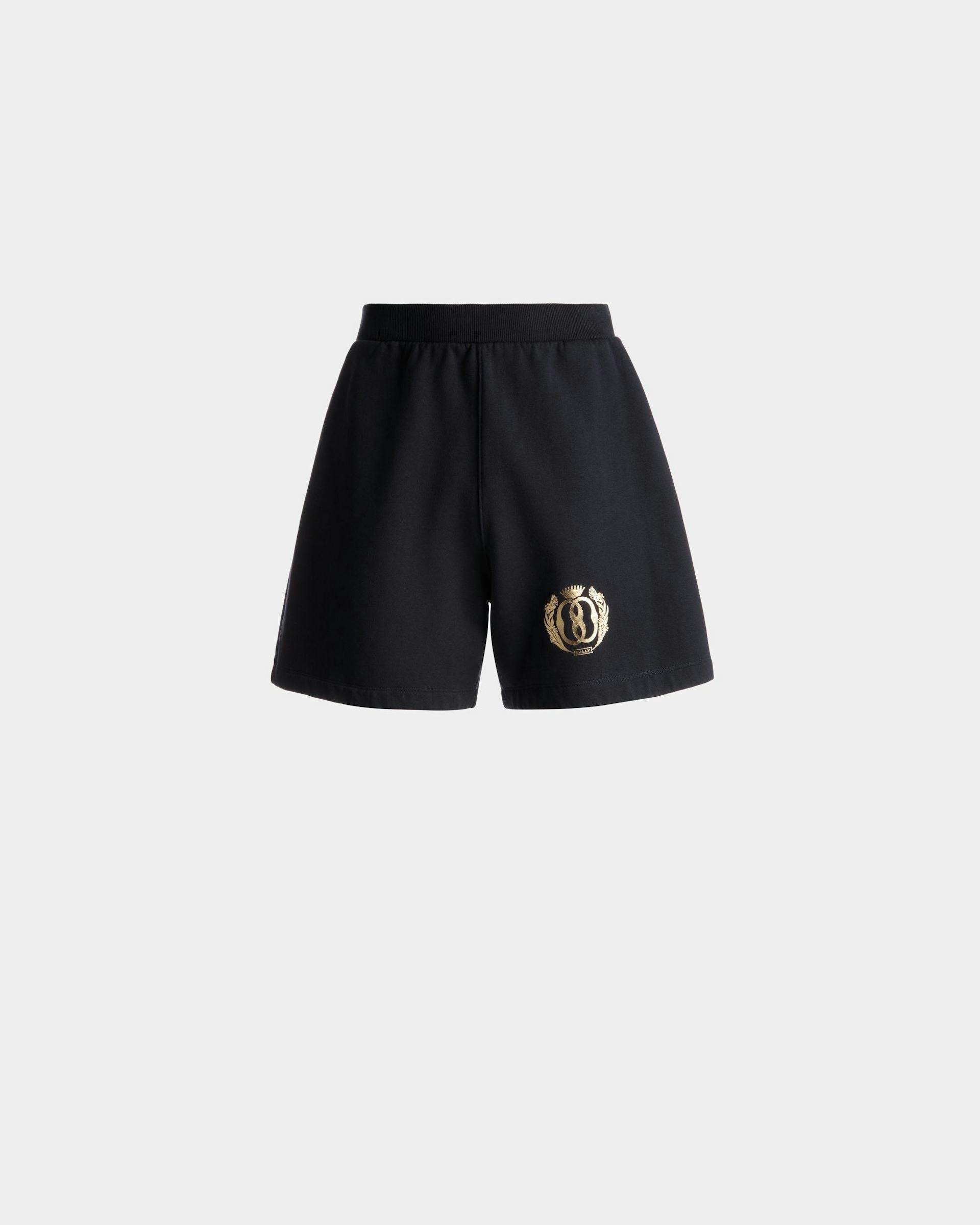 Sweatpant Shorts In Midnight Cotton - Men's - Bally - 01