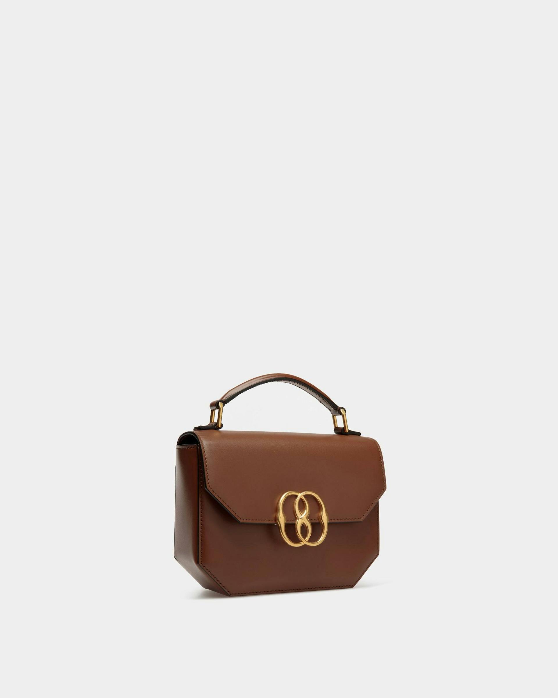 Emblem Minibag In Brown Leather - Women's - Bally - 03