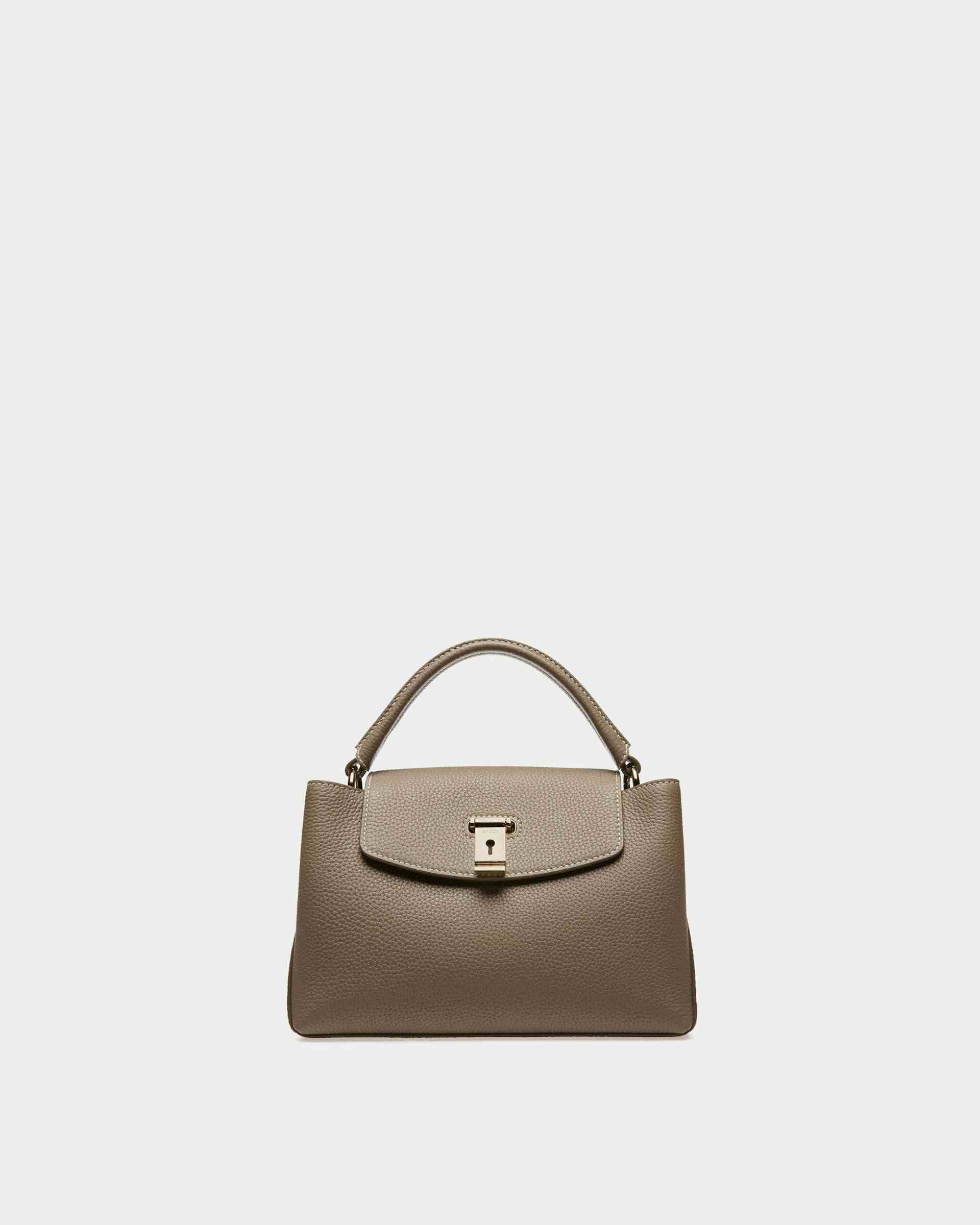 Layka Leather Top Handle Bag In Light Brown - Women's - Bally