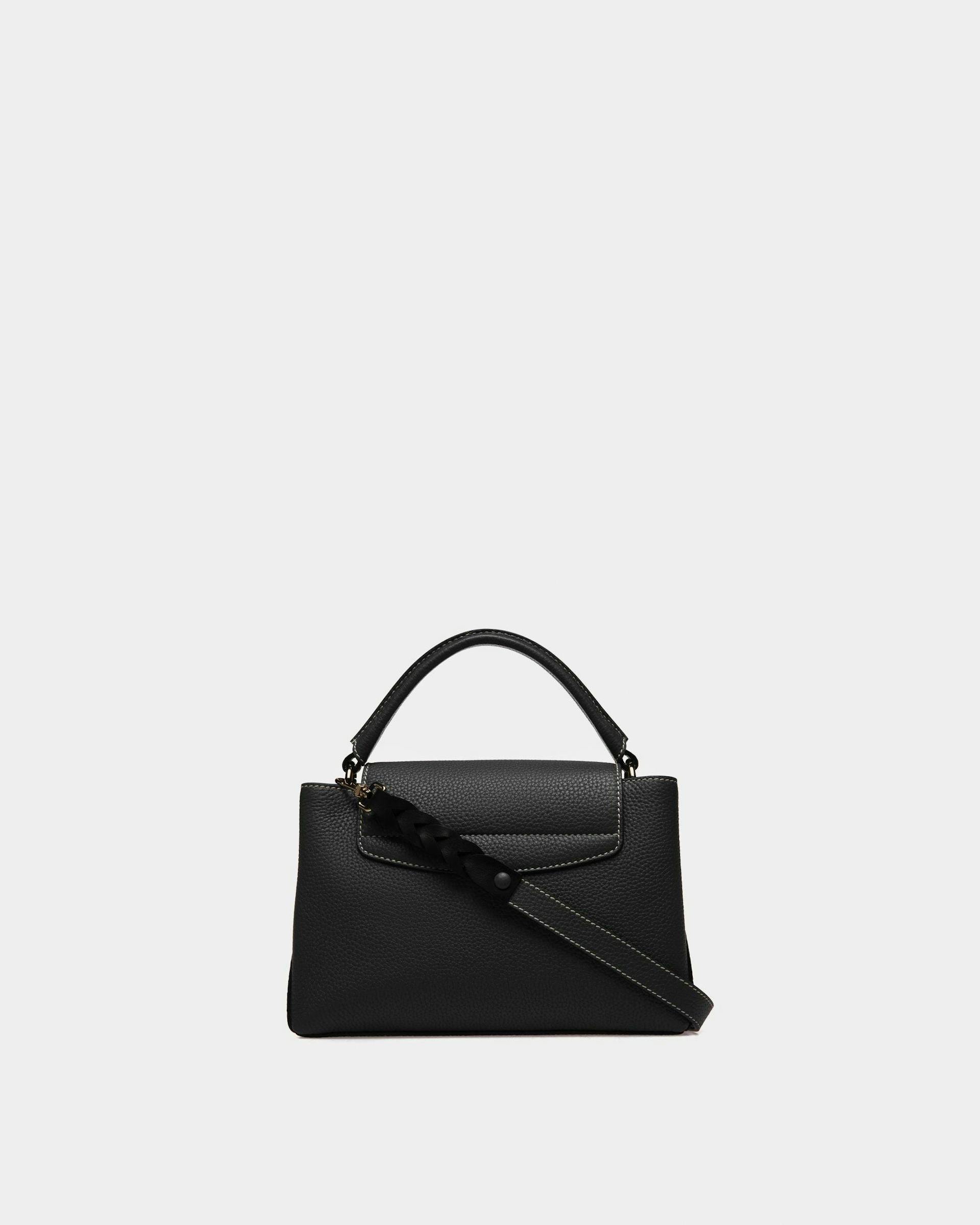 Layka Leather Top Handle Bag In Black - Women's - Bally - 02