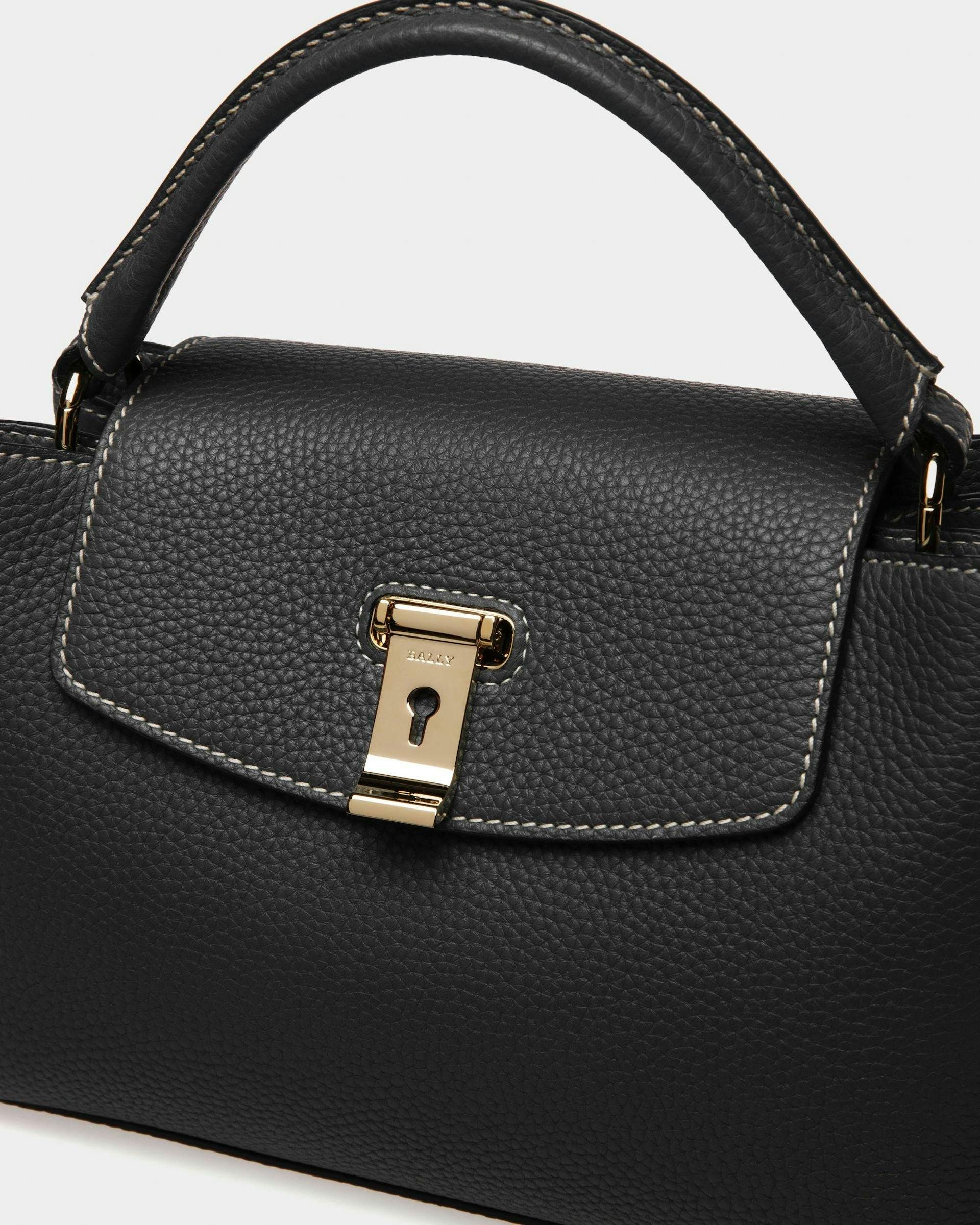 Layka Leather Top Handle Bag In Black - Women's - Bally - 04